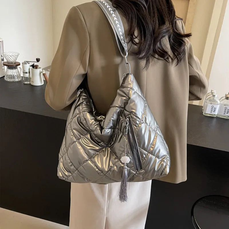 Quilted Nylon Travel Bag - Premium travel-bag from Trendsi - Just $39.99! Shop now at Handbags Specialist Headquarter