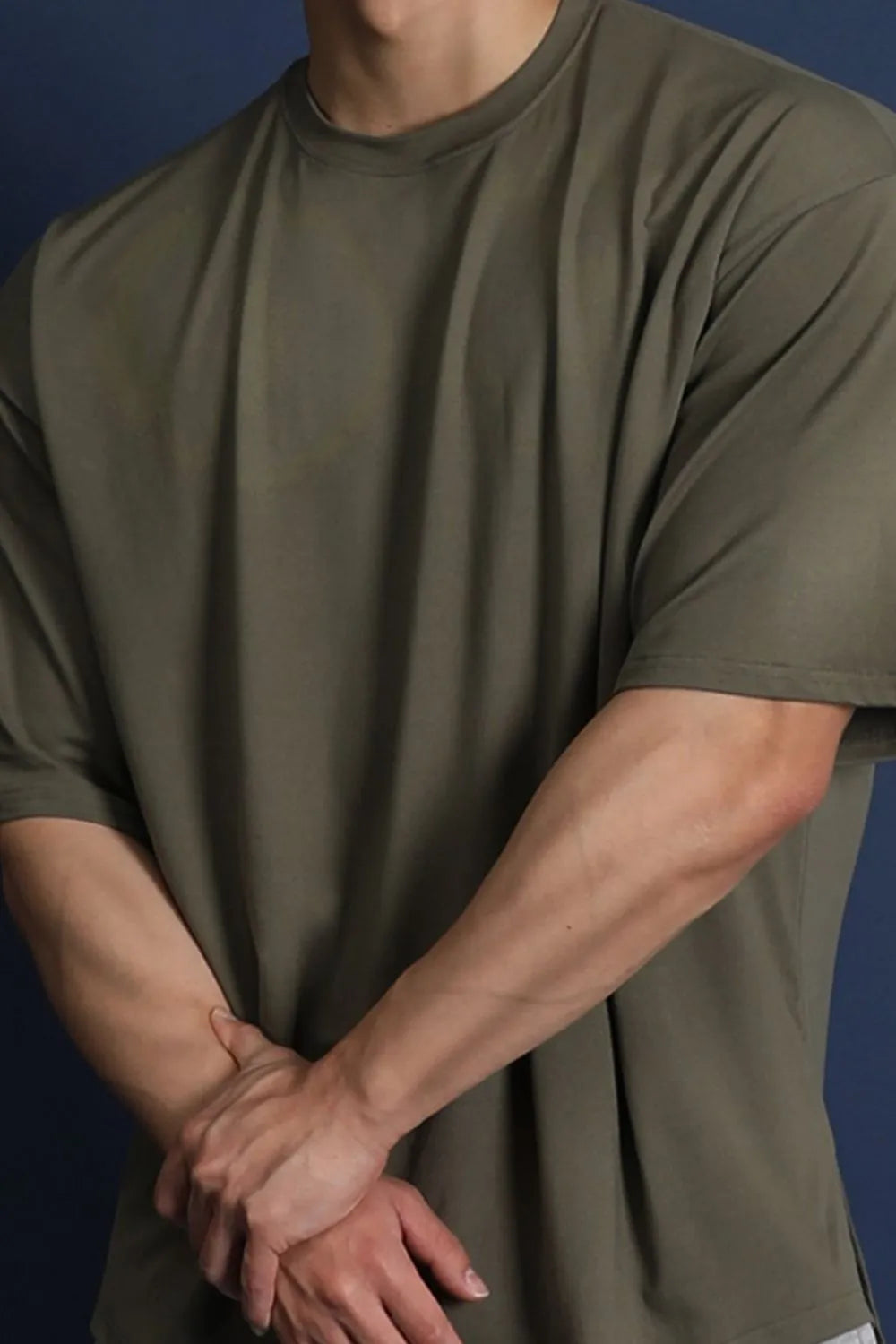 Men's Plus Size Round Neck Half Sleeve T-Shirt - Premium Men's T Shirt from Trendsi - Just $22.84! Shop now at Handbags Specialist Headquarter