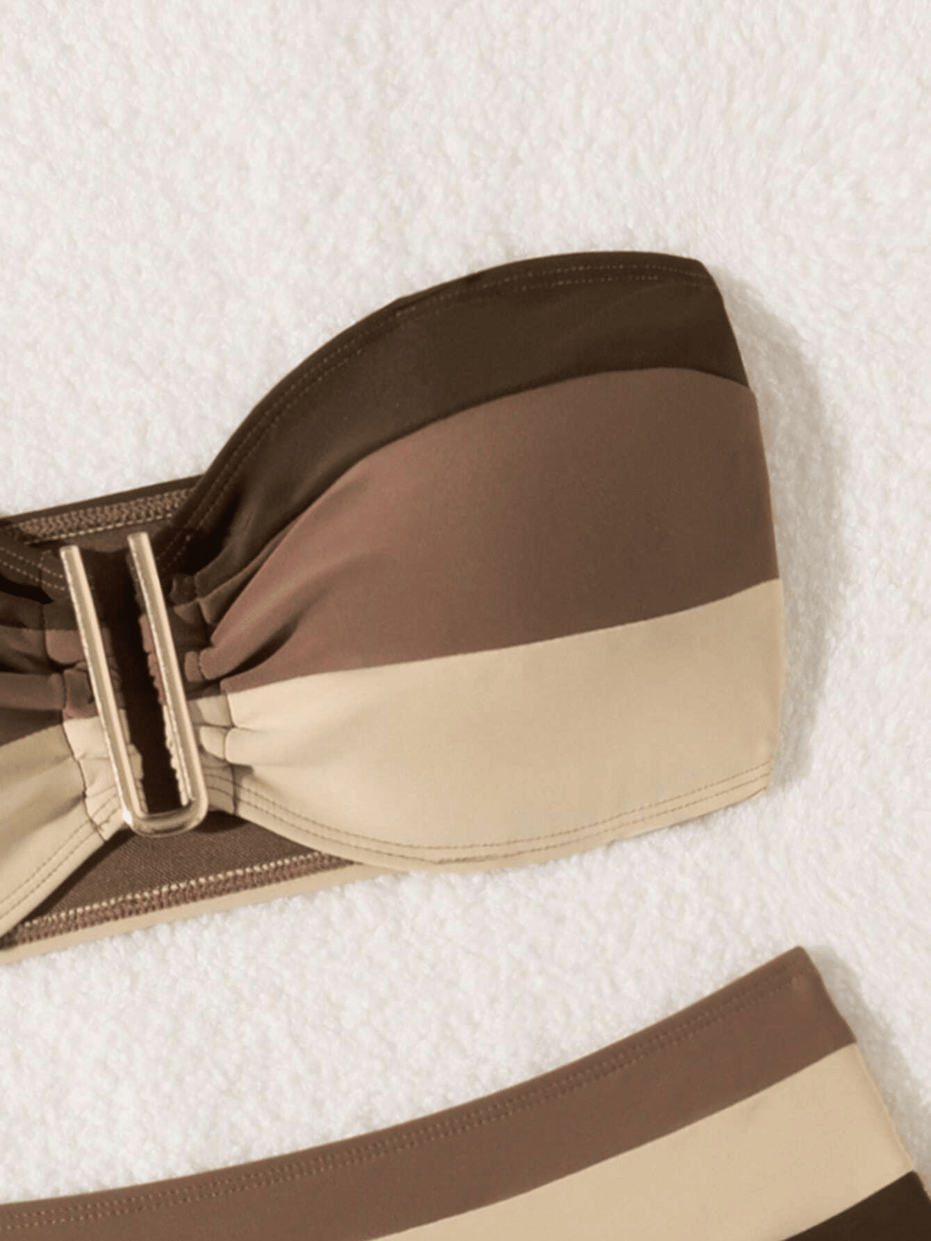 Women's two-piece coffee colored bikini swimsuit strapless fashion quick drying - Premium Swimsuit Set from Doba - Just $28.98! Shop now at Handbags Specialist Headquarter