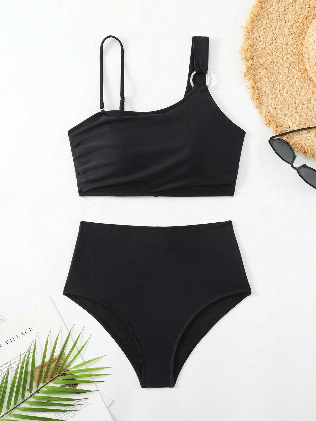 Women's minimalist asymmetrical split style quick drying bikini swimsuit - Premium Swimsuit Set from Doba - Just $28.58! Shop now at Handbags Specialist Headquarter