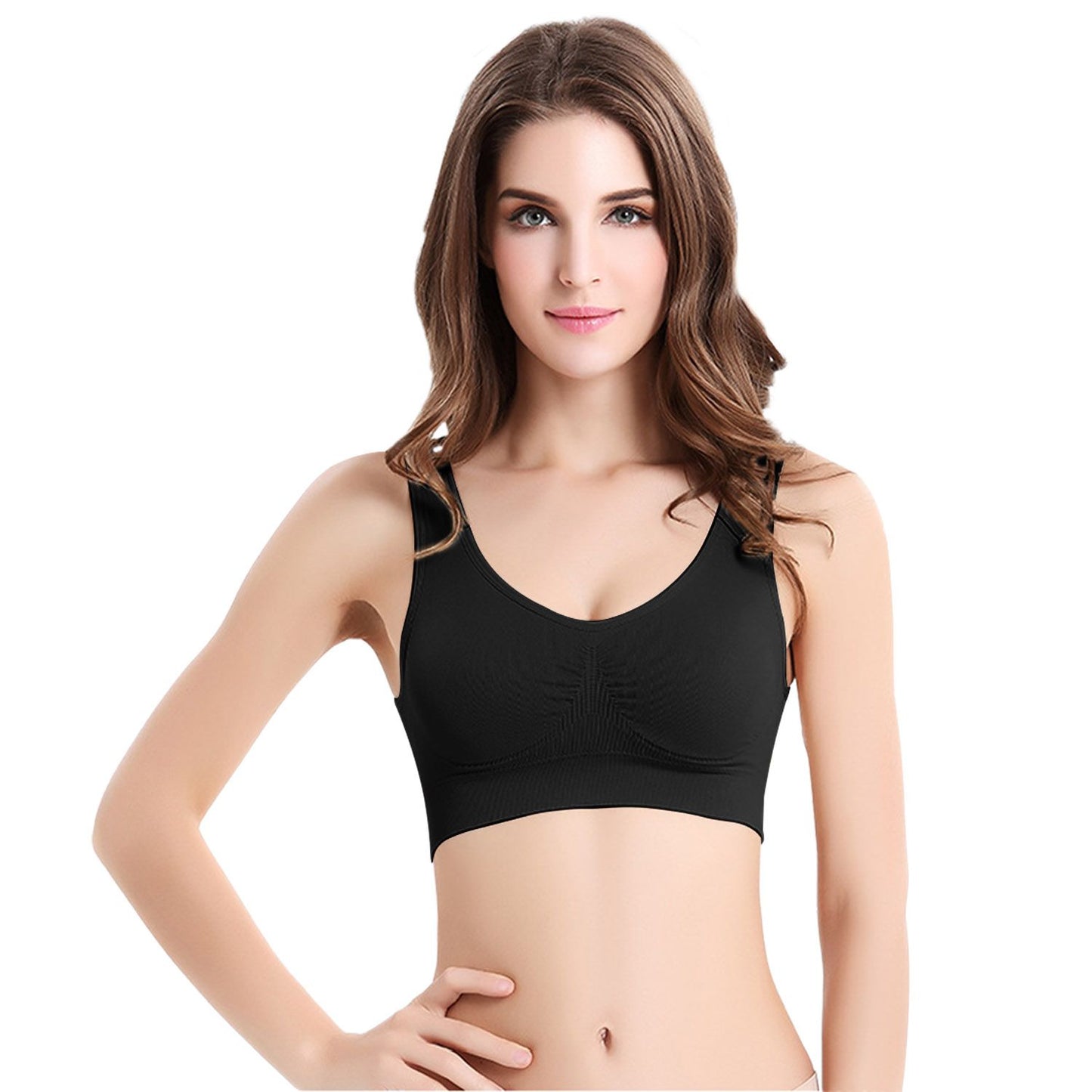 3 Pack Sport Bras For Women Seamless Wire free Bra Light Support Tank Tops For Fitness Workout Sports Yoga Sleep Wearing - Premium Tops from Doba - Just $32.50! Shop now at Handbags Specialist Headquarter