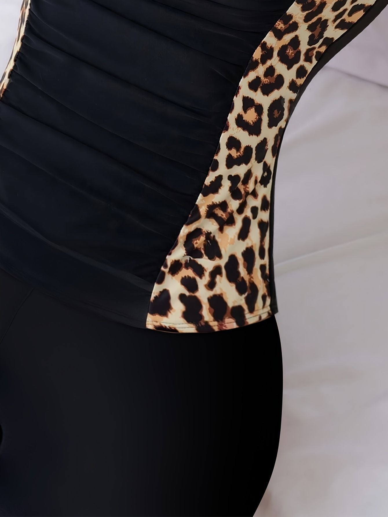 Women's two-piece leopard print side quick drying camisole swimsuit - Premium Swimsuit Set from Doba - Just $31.10! Shop now at Handbags Specialist Headquarter