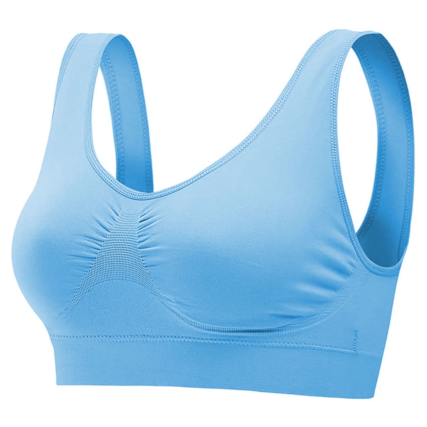 3 Pack Sport Bras For Women Seamless Wire free Bra Light Support Tank Tops For Fitness Workout Sports Yoga Sleep Wearing - Premium Tops from Doba - Just $32.50! Shop now at Handbags Specialist Headquarter