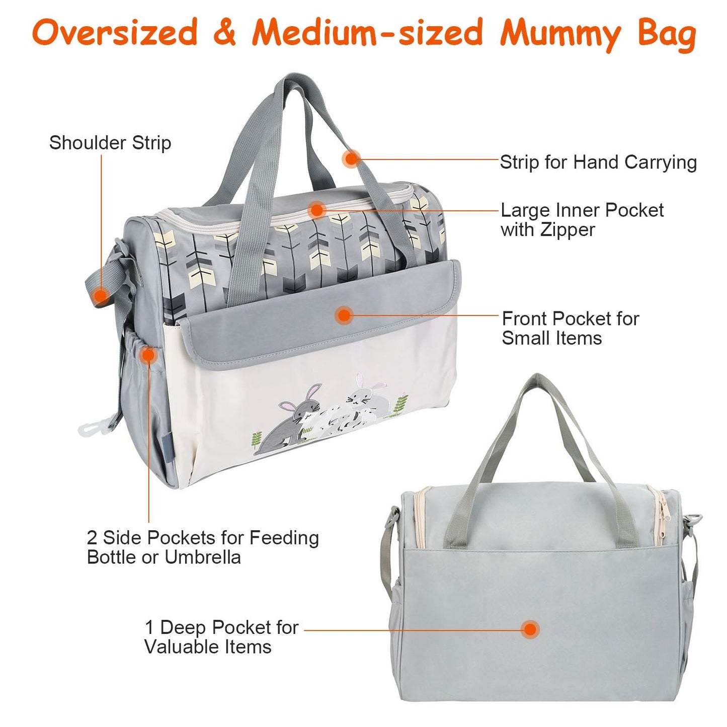 11Pcs Baby Nappy Diaper Bags Set for Mom Dad Mummy Shoulder Bags Multifunctional Diaper Handbags with Food Bag Bottle Bag Diaper Pad Burp Cloth 2 Hook Straps - Premium Diaper Bags Set from Doba - Just $112.54! Shop now at Handbags Specialist Headquarter