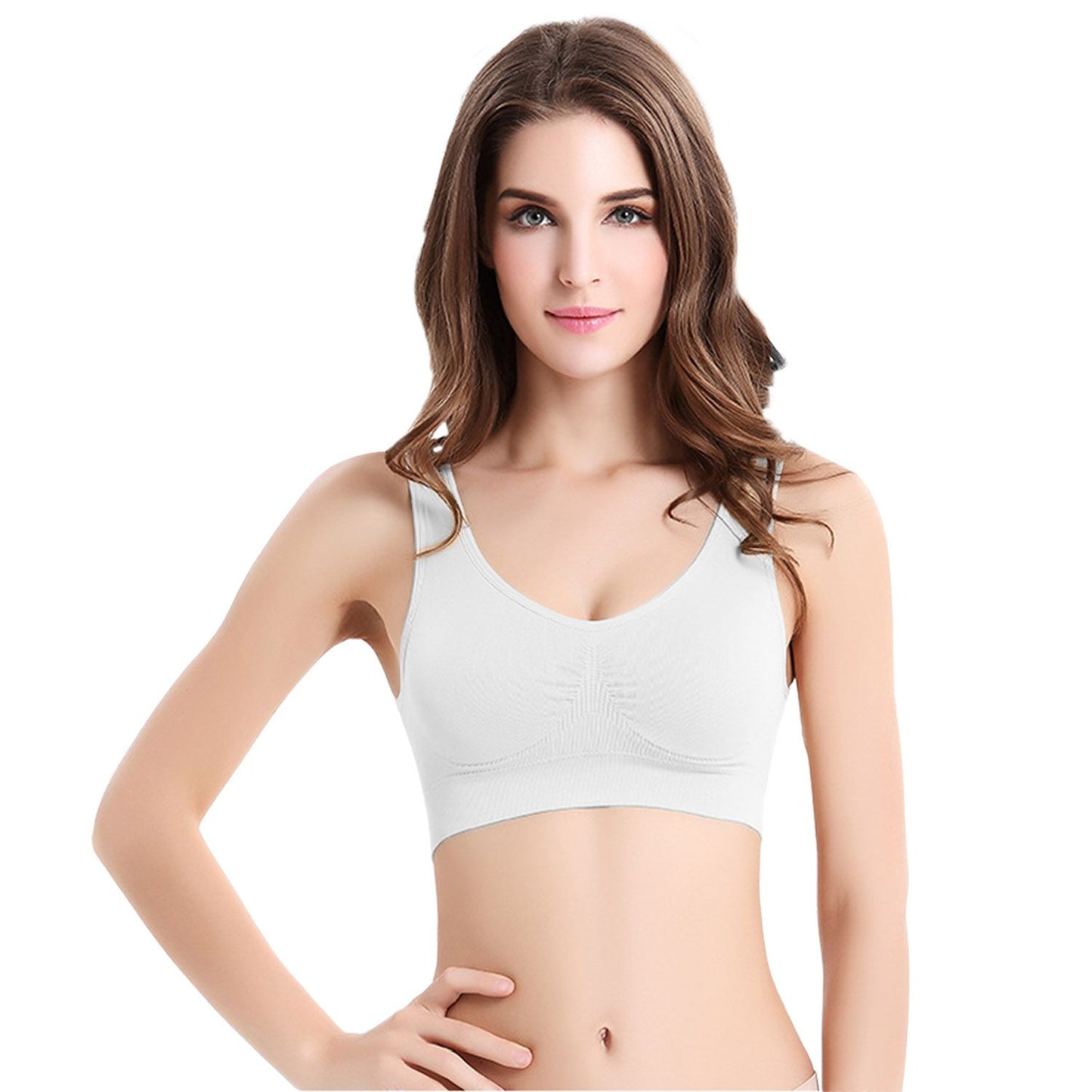 3 Pack Sport Bras For Women Seamless Wire free Bra Light Support Tank Tops For Fitness Workout Sports Yoga Sleep Wearing - Premium Tops from Doba - Just $32.50! Shop now at Handbags Specialist Headquarter
