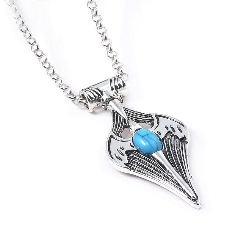 Openwork Gemstone Necklace Keychain Pendant Zinc Alloy - Premium Key chain from Doba - Just $15.05! Shop now at Handbags Specialist Headquarter