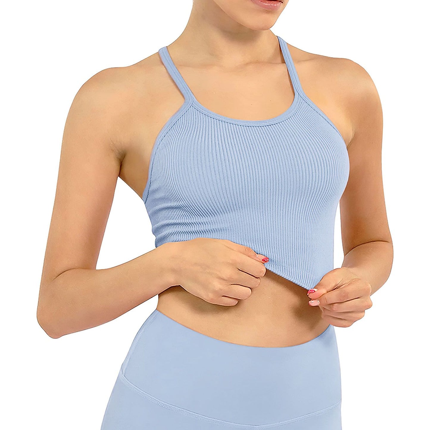 3 Pack Women Crop Basic Tank Top Ribbed Knit Sleeveless Round Neck 9 Color Machine Wash Summer Crop S to XL - Premium Tops from Doba - Just $55.80! Shop now at Handbags Specialist Headquarter