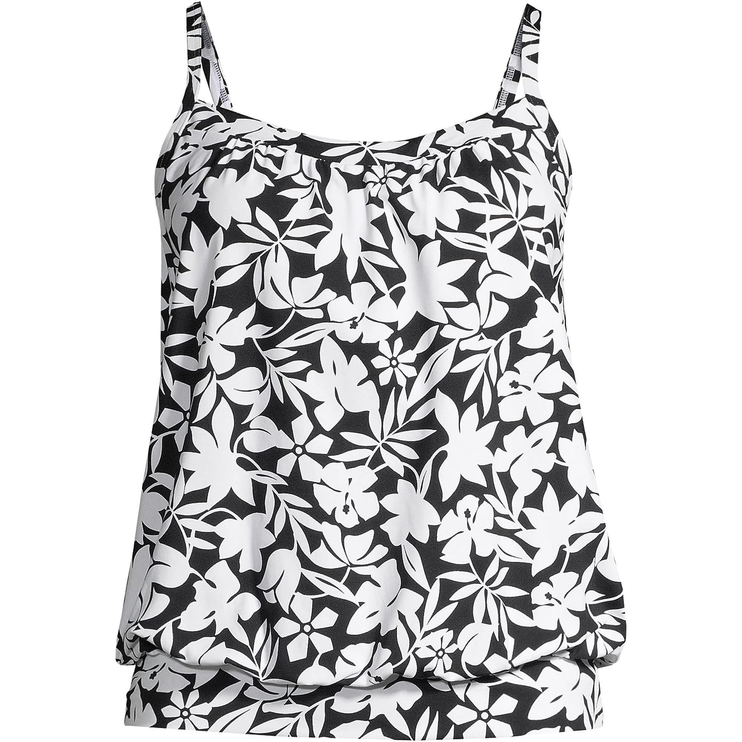 New black and white printed women's split type Tankini set with conservative style, covering the belly and showing off thinness - Premium Swimsuit Set from Doba - Just $31.10! Shop now at Handbags Specialist Headquarter