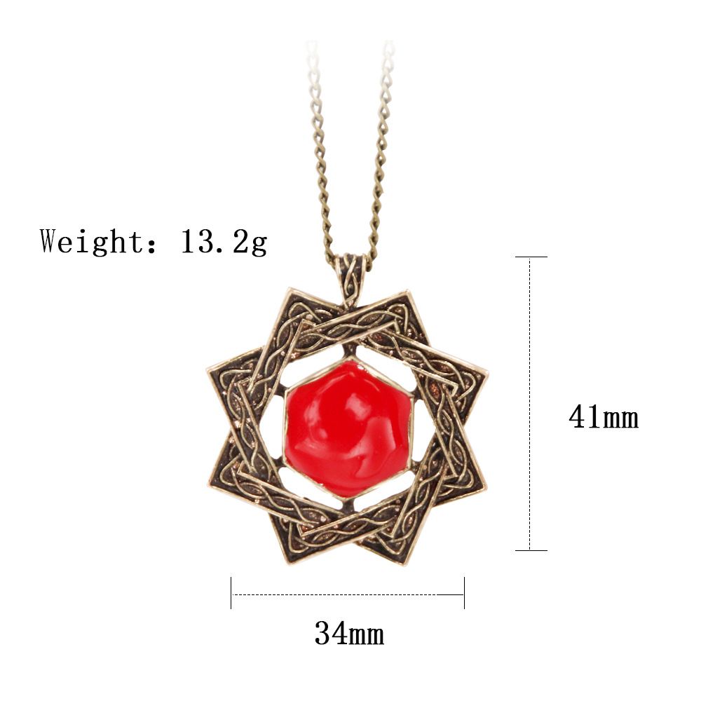 Openwork Gemstone Necklace Keychain Pendant Zinc Alloy - Premium Key chain from Doba - Just $15.05! Shop now at Handbags Specialist Headquarter
