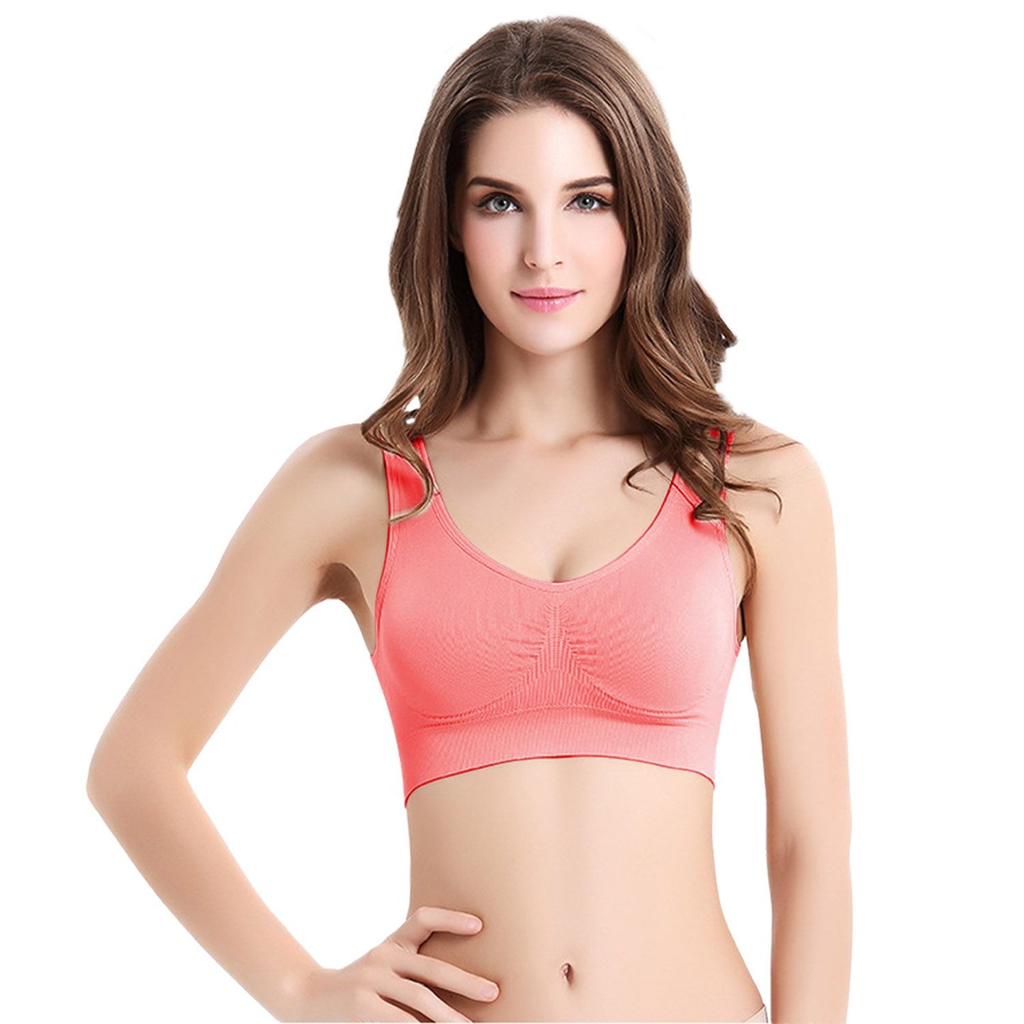 3 Pack Sport Bras For Women Seamless Wire free Bra Light Support Tank Tops For Fitness Workout Sports Yoga Sleep Wearing - Premium Tops from Doba - Just $32.50! Shop now at Handbags Specialist Headquarter