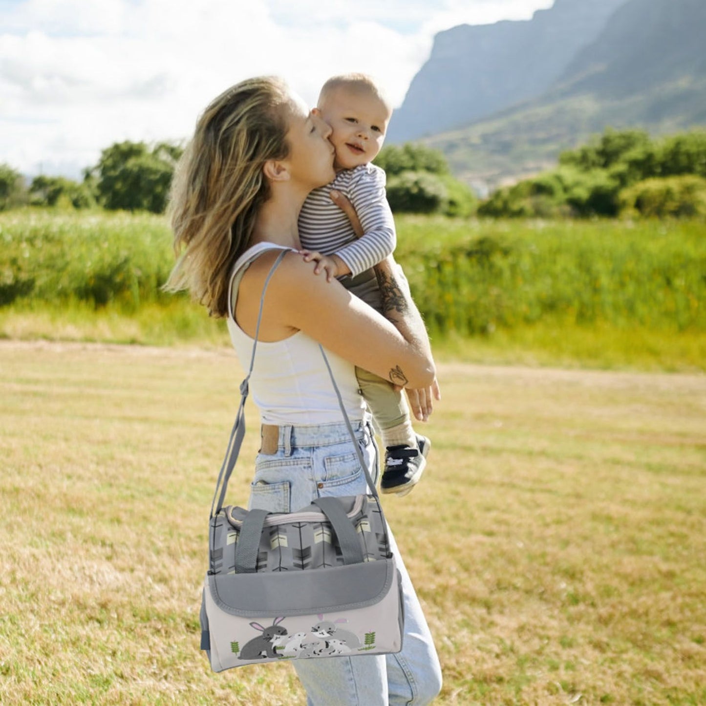 11Pcs Baby Nappy Diaper Bags Set for Mom Dad Mummy Shoulder Bags Multifunctional Diaper Handbags with Food Bag Bottle Bag Diaper Pad Burp Cloth 2 Hook Straps - Premium Diaper Bags Set from Doba - Just $112.54! Shop now at Handbags Specialist Headquarter