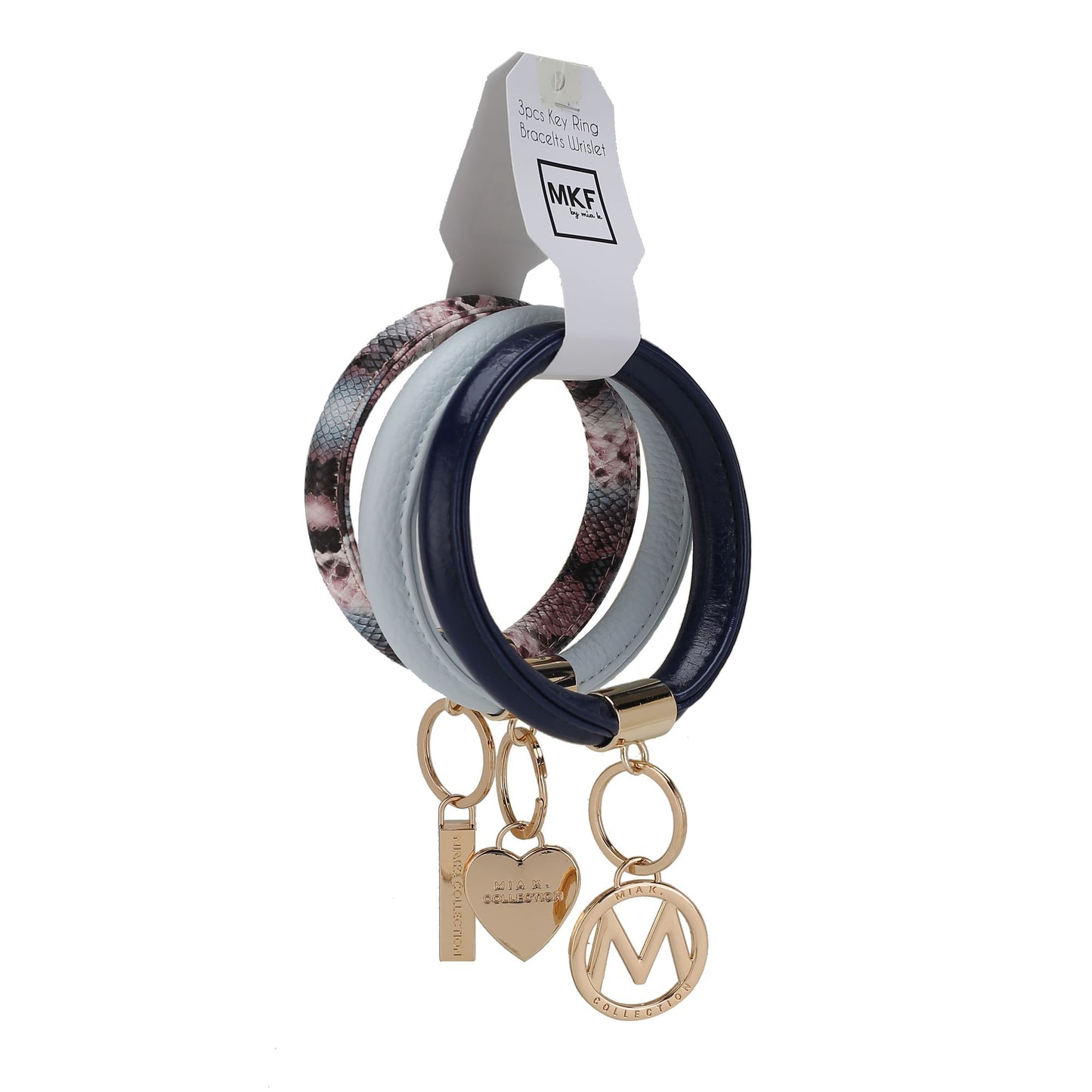 MKF Collection Jasmine Vegan Leather Women Bangle Wristlet Keychain set by Mia K - Premium Key chain from Doba - Just $56.45! Shop now at Handbags Specialist Headquarter