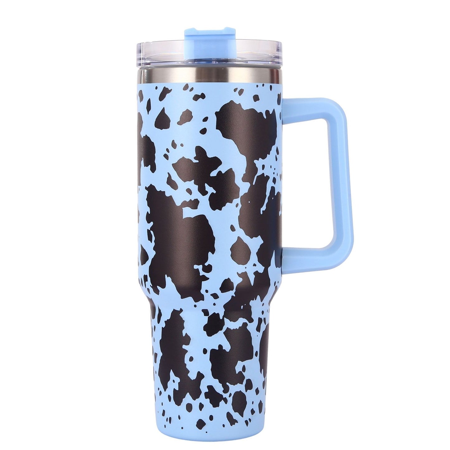 40oz 5D cowprint Insulated Tumbler With Handle And Straw Lid Portable Large Capacity water bottle, Heat preservation,304 Stainless Steel Cup For Outdoor Sports, Travel & Camping Birthday Gift - Premium Water Bottles from Doba - Just $39.48! Shop now at Handbags Specialist Headquarter