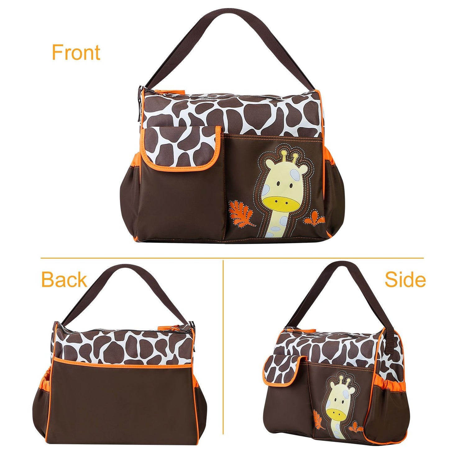Baby Nappy Diaper Bags Mummy Diaper Duffel Shoulder Bags with Wipeable Diaper Changing Pad Transparent Bag Travel Tote Handbags For Overnights - Premium Diaper Bags Set from Doba - Just $51.85! Shop now at Handbags Specialist Headquarter