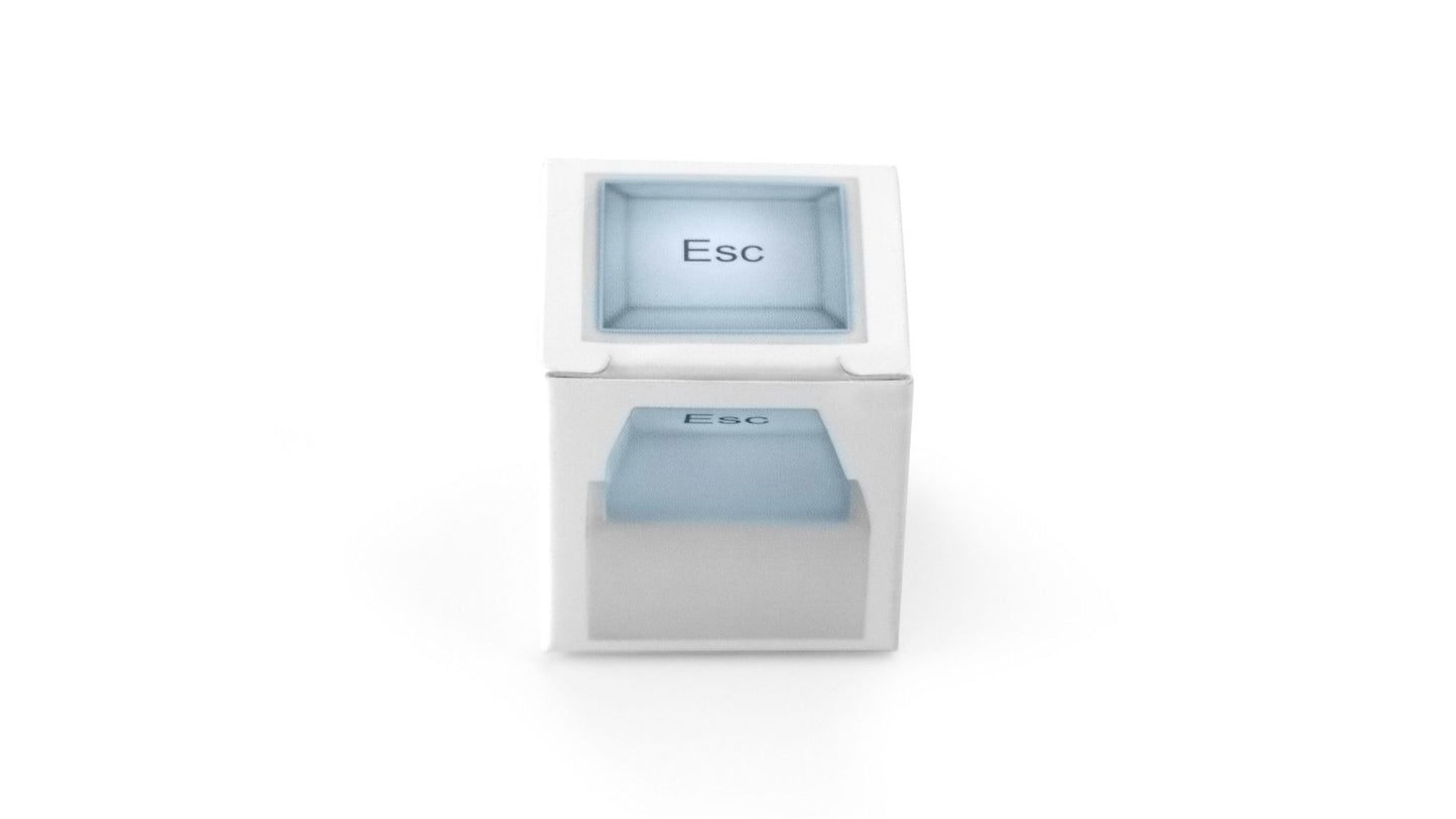Esc Keyboard Button with Super Bright White LED Keychain Fidget Button - Premium Key chain from Doba - Just $21.58! Shop now at Handbags Specialist Headquarter