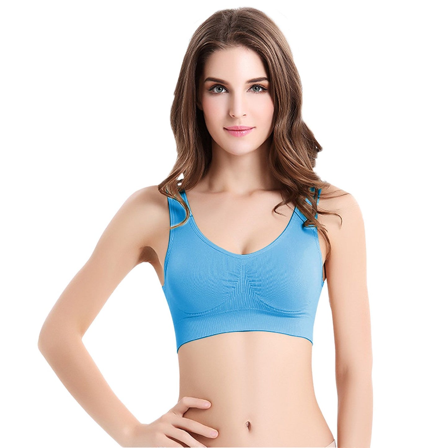 3 Pack Sport Bras For Women Seamless Wire free Bra Light Support Tank Tops For Fitness Workout Sports Yoga Sleep Wearing - Premium Tops from Doba - Just $32.50! Shop now at Handbags Specialist Headquarter