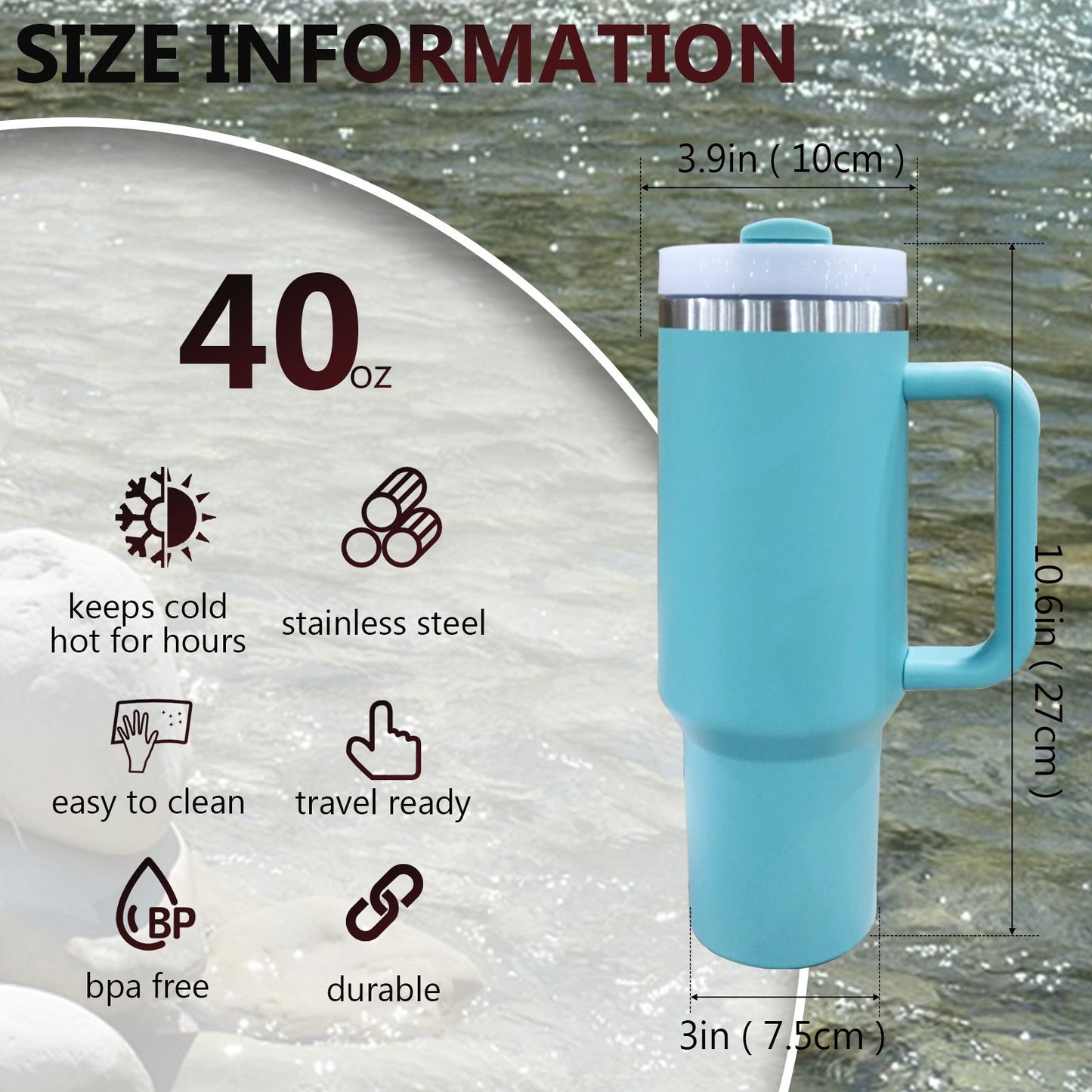 40oz V2 large capacity tumbler, With Handle And Straw Lid, Insulated Reusable Stainless Steel Water Bottles Travel Mug Coffee Cup car cup water cup For Men Women Outdoor Camping Driving, gift - Premium Water Bottles from Doba - Just $31.60! Shop now at Handbags Specialist Headquarter