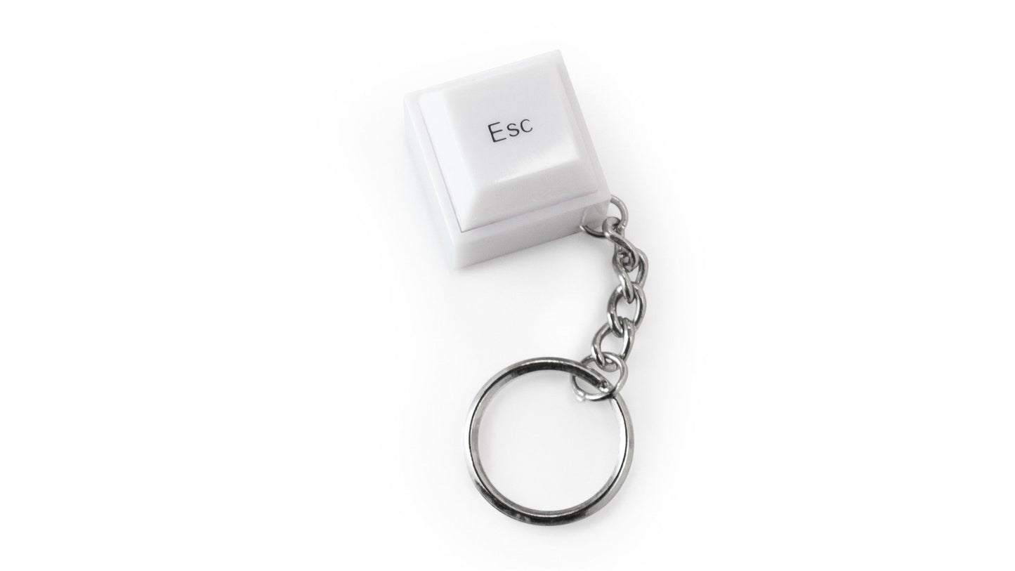 Esc Keyboard Button with Super Bright White LED Keychain Fidget Button - Premium Key chain from Doba - Just $21.58! Shop now at Handbags Specialist Headquarter
