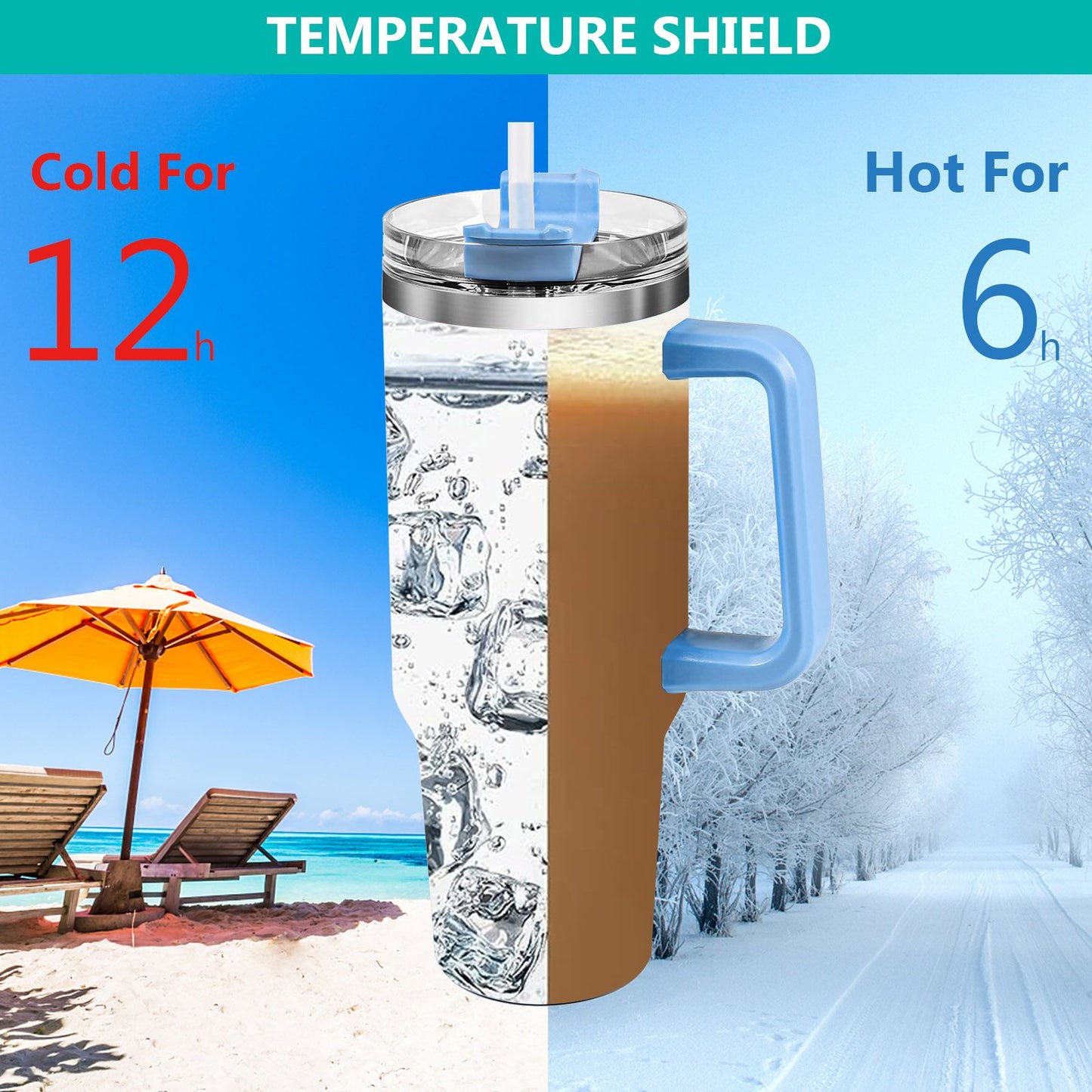 40oz 5D cowprint Insulated Tumbler With Handle And Straw Lid Portable Large Capacity water bottle, Heat preservation,304 Stainless Steel Cup For Outdoor Sports, Travel & Camping Birthday Gift - Premium Water Bottles from Doba - Just $39.48! Shop now at Handbags Specialist Headquarter