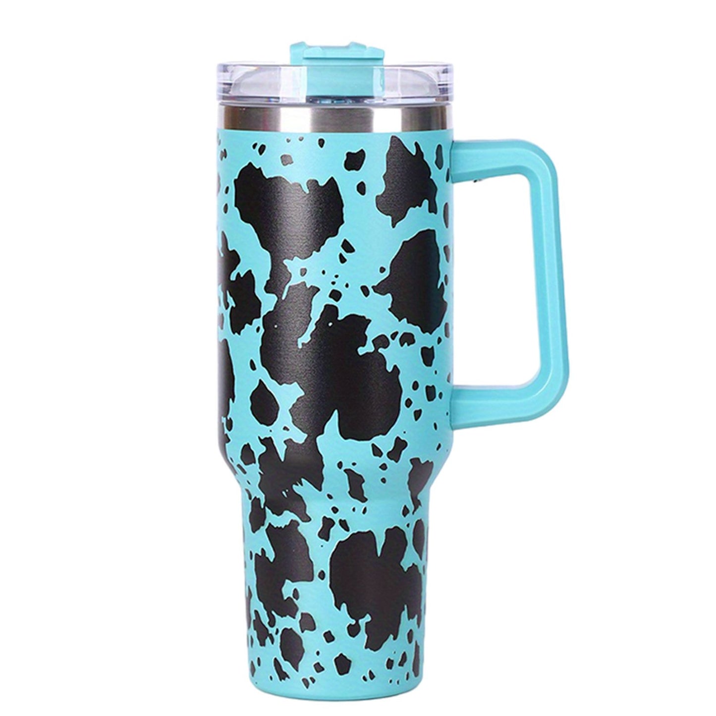 40oz 5D cowprint Insulated Tumbler With Handle And Straw Lid Portable Large Capacity water bottle, Heat preservation,304 Stainless Steel Cup For Outdoor Sports, Travel & Camping Birthday Gift - Premium Water Bottles from Doba - Just $39.48! Shop now at Handbags Specialist Headquarter