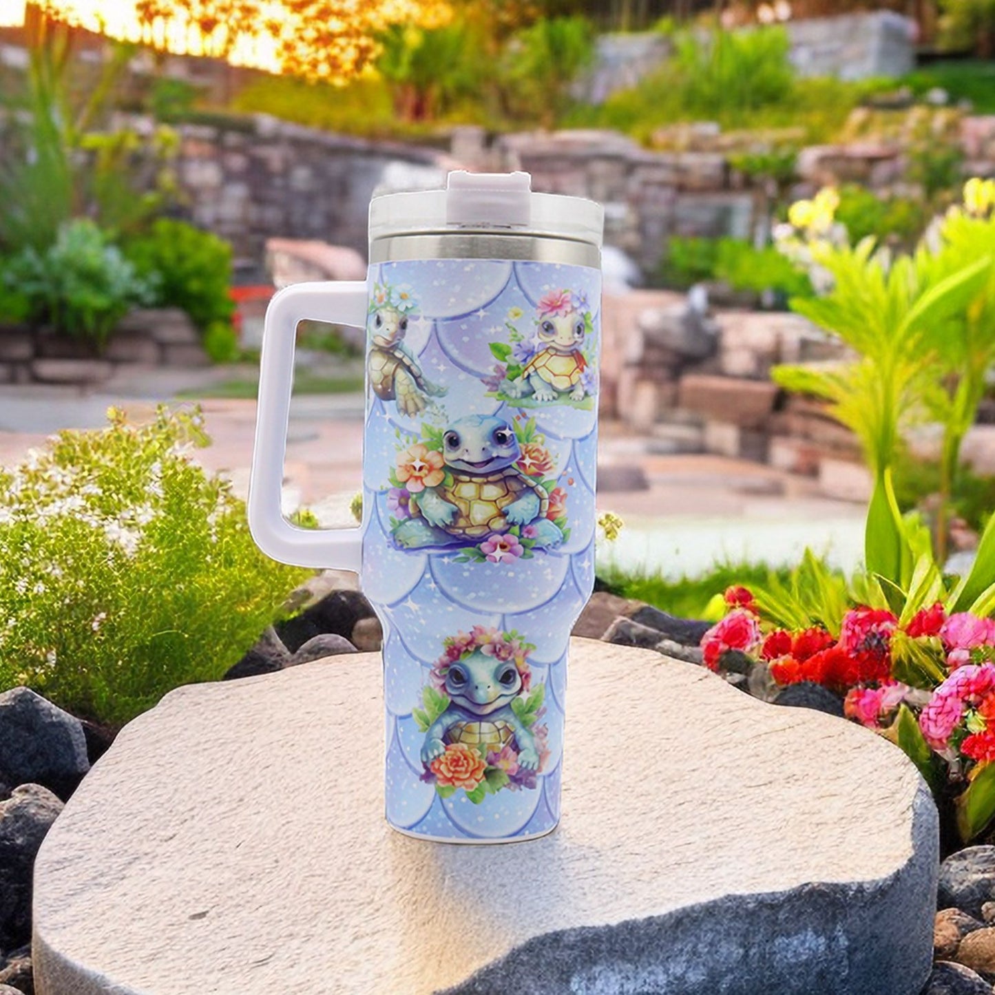 1pc 40oz Water Bottles,5D Little Turtle Series Tumbler,Large Capacity Stainless Steel Tumbler Insulation Cup With Lid And Straw For Women,Camping,Driving,skiing,Thermocoolers.Best Gift - Premium Water Bottles from Doba - Just $31.60! Shop now at Handbags Specialist Headquarter