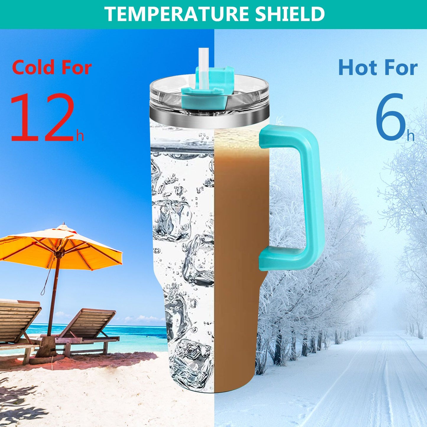 40oz 5D cowprint Insulated Tumbler With Handle And Straw Lid Portable Large Capacity water bottle, Heat preservation,304 Stainless Steel Cup For Outdoor Sports, Travel & Camping Birthday Gift - Premium Water Bottles from Doba - Just $39.48! Shop now at Handbags Specialist Headquarter
