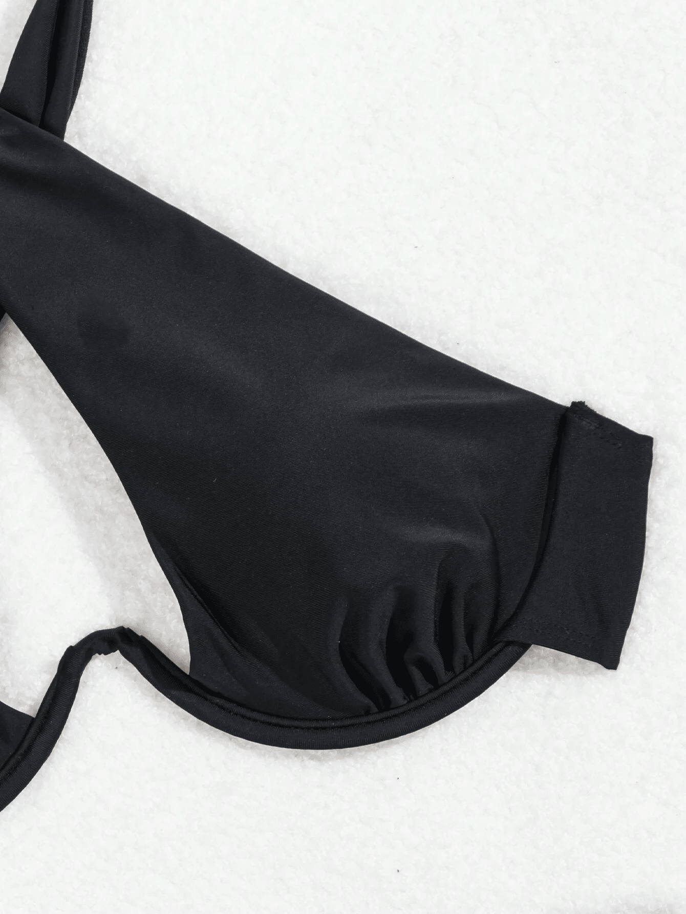 Women's black sexy two-piece quick-dry fabric bikini swimwear - Premium Swimsuit Set from Doba - Just $30.28! Shop now at Handbags Specialist Headquarter