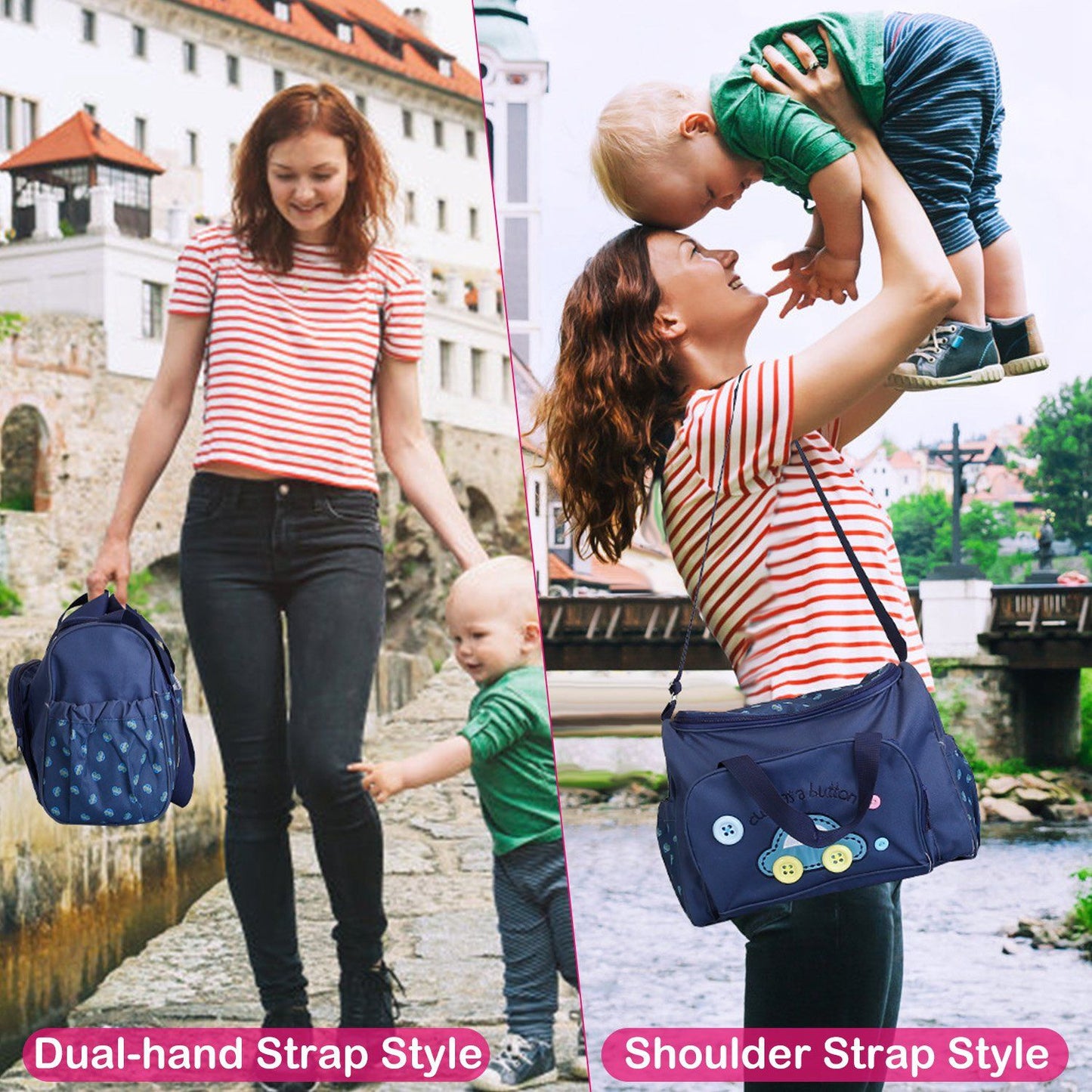 4Pcs Diaper Bag Tote Set Baby Napping Changing Bag Shoulder Mummy Bag - Premium Diaper Bags Set from Doba - Just $63.60! Shop now at Handbags Specialist Headquarter
