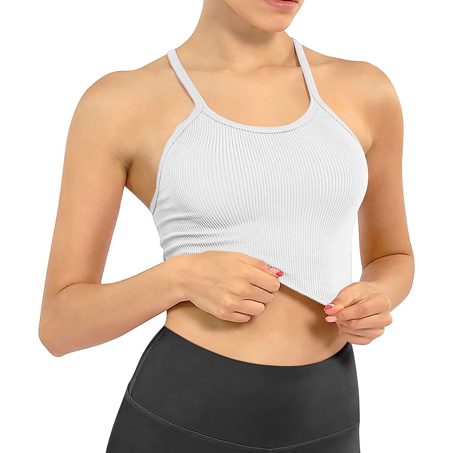 3 Pack Women Crop Basic Tank Top Ribbed Knit Sleeveless Round Neck 9 Color Machine Wash Summer Crop S to XL - Premium Tops from Doba - Just $55.80! Shop now at Handbags Specialist Headquarter