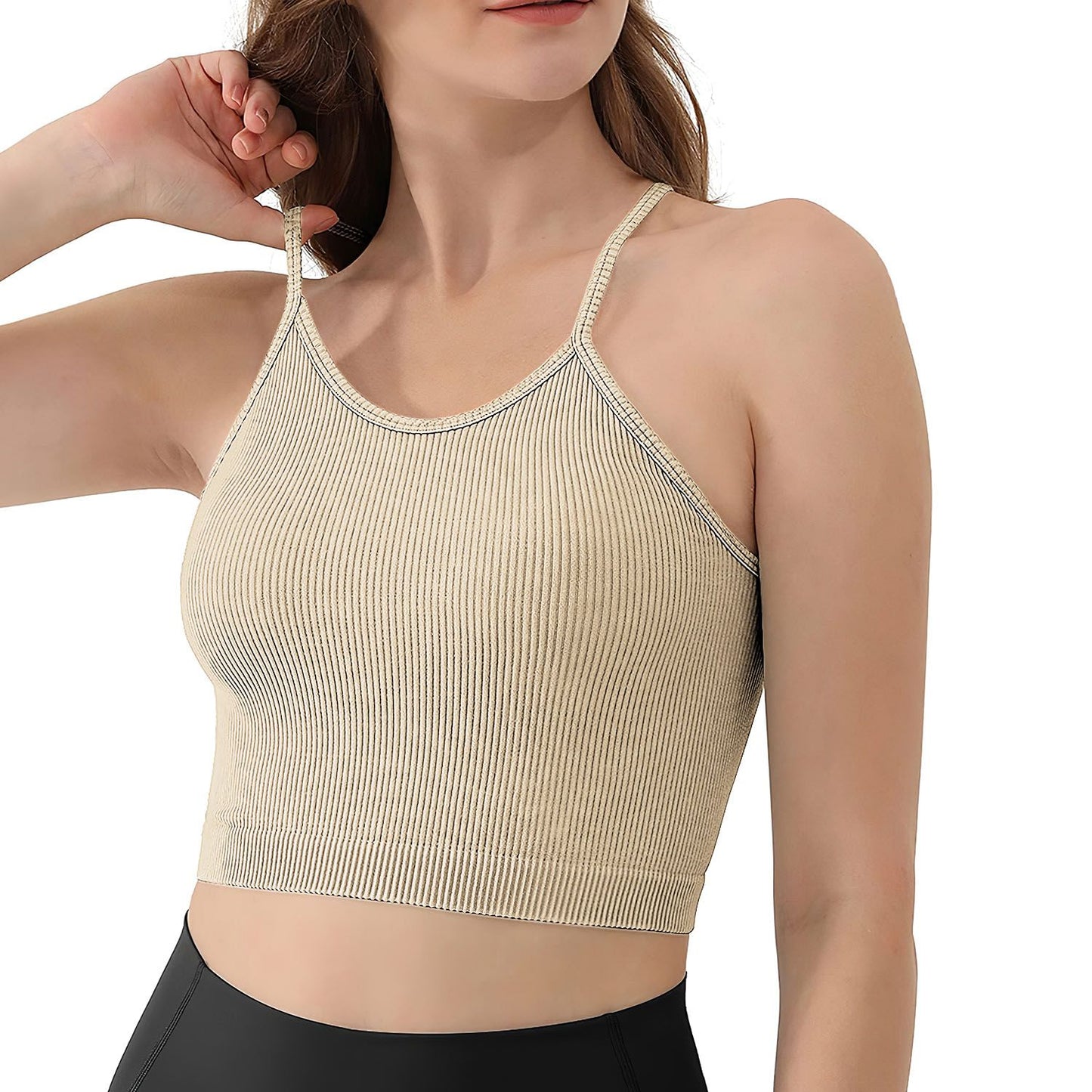 3 Pack Women Crop Basic Tank Top Ribbed Knit Sleeveless Round Neck 9 Color Machine Wash Summer Crop S to XL - Premium Tops from Doba - Just $55.80! Shop now at Handbags Specialist Headquarter