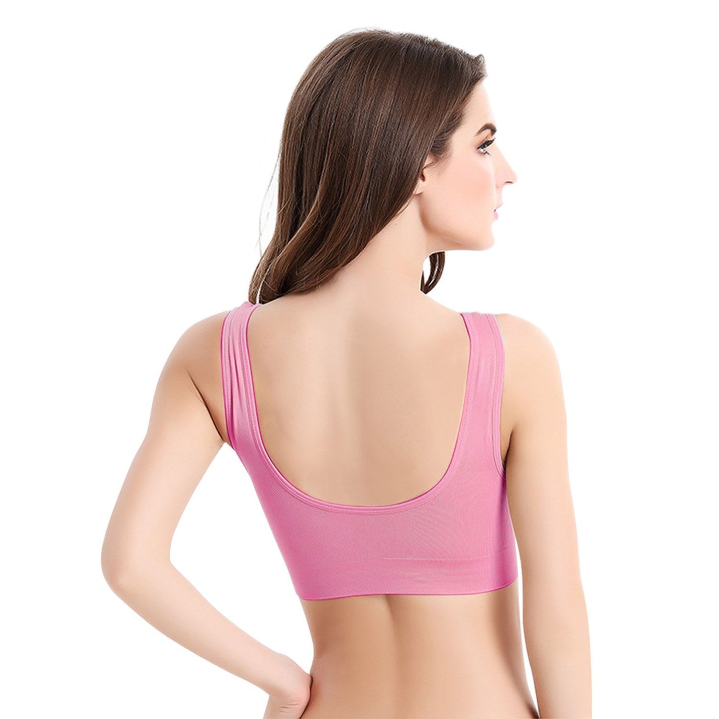 3 Pack Sport Bras For Women Seamless Wire free Bra Light Support Tank Tops For Fitness Workout Sports Yoga Sleep Wearing - Premium Tops from Doba - Just $32.50! Shop now at Handbags Specialist Headquarter