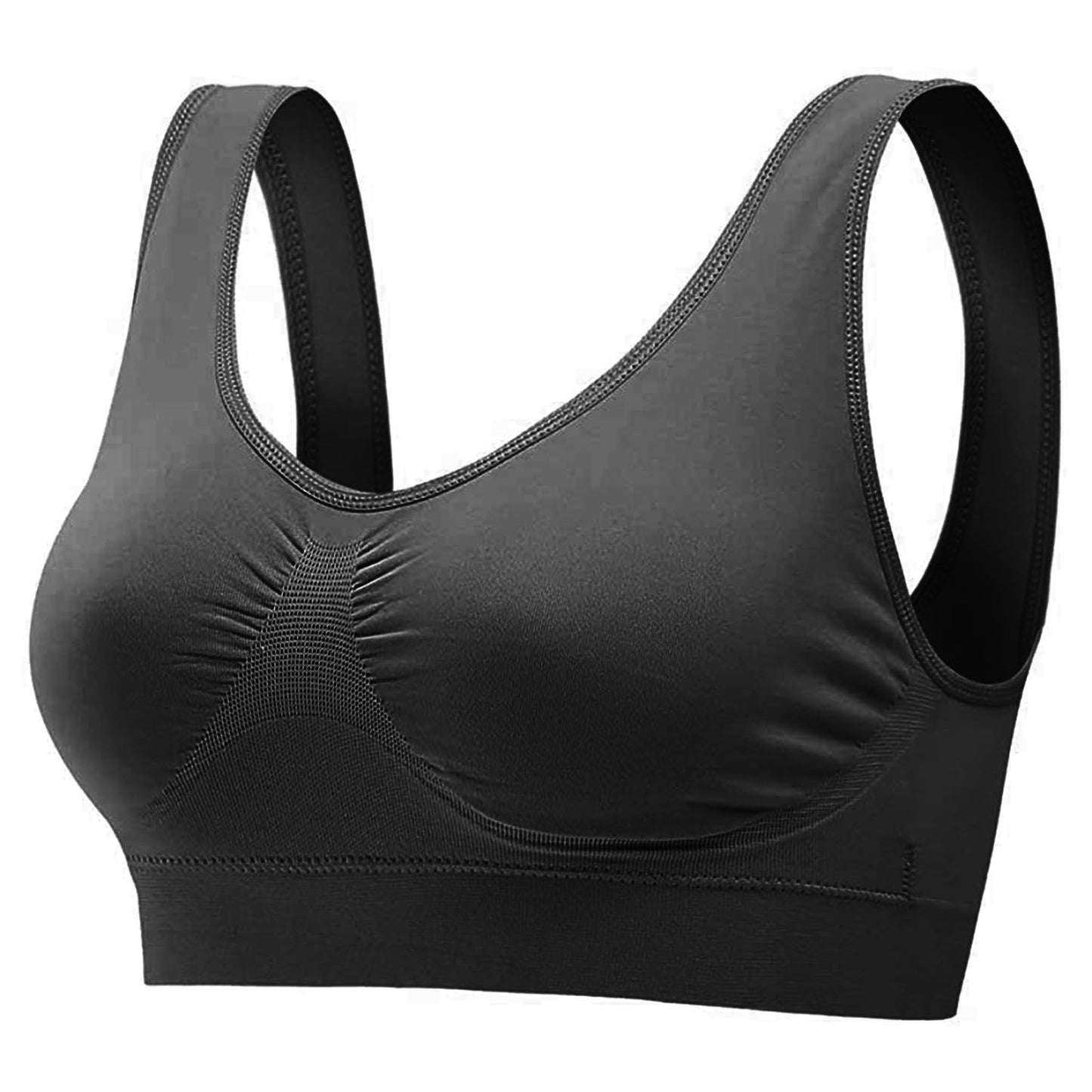 3 Pack Sport Bras For Women Seamless Wire free Bra Light Support Tank Tops For Fitness Workout Sports Yoga Sleep Wearing - Premium Tops from Doba - Just $32.50! Shop now at Handbags Specialist Headquarter