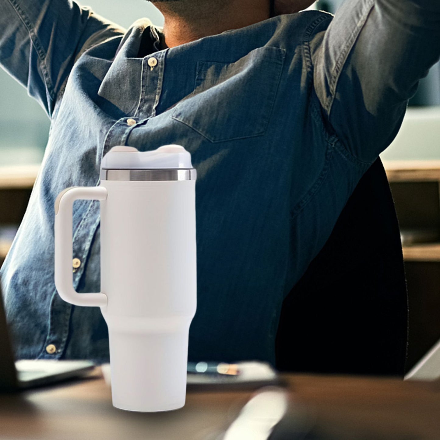 40oz V2 large capacity tumbler, With Handle And Straw Lid, Insulated Reusable Stainless Steel Water Bottles Travel Mug Coffee Cup car cup water cup For Men Women Outdoor Camping Driving, gift - Premium Water Bottles from Doba - Just $31.60! Shop now at Handbags Specialist Headquarter