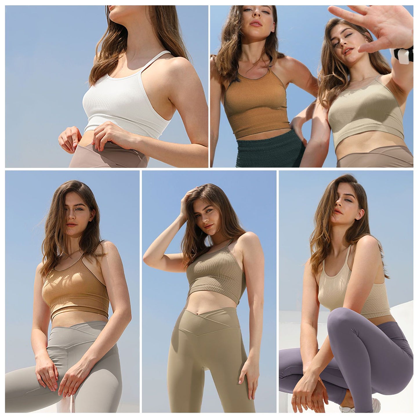 3 Pack Women Crop Basic Tank Top Ribbed Knit Sleeveless Round Neck 9 Color Machine Wash Summer Crop S to XL - Premium Tops from Doba - Just $55.80! Shop now at Handbags Specialist Headquarter