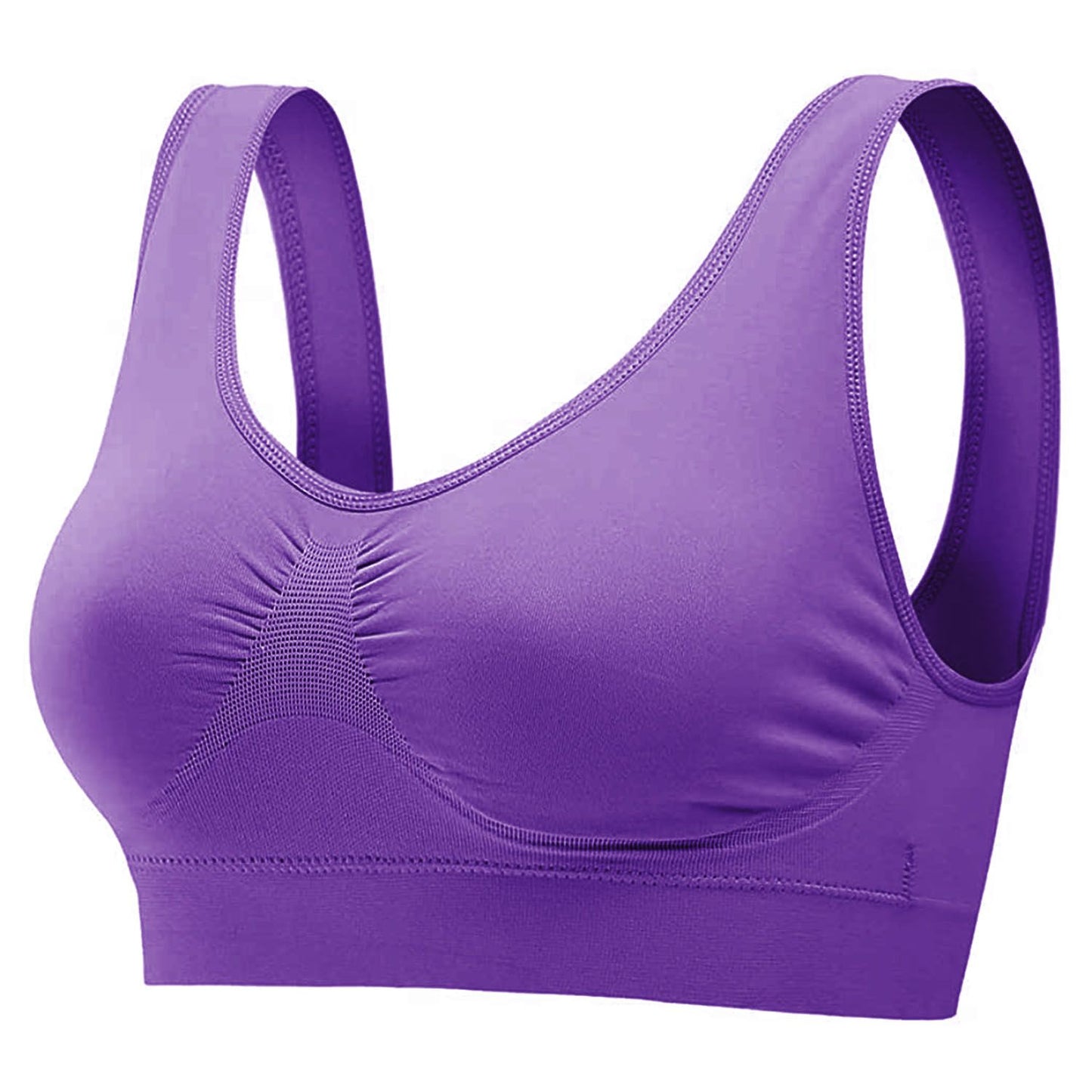 3 Pack Sport Bras For Women Seamless Wire free Bra Light Support Tank Tops For Fitness Workout Sports Yoga Sleep Wearing - Premium Tops from Doba - Just $32.50! Shop now at Handbags Specialist Headquarter