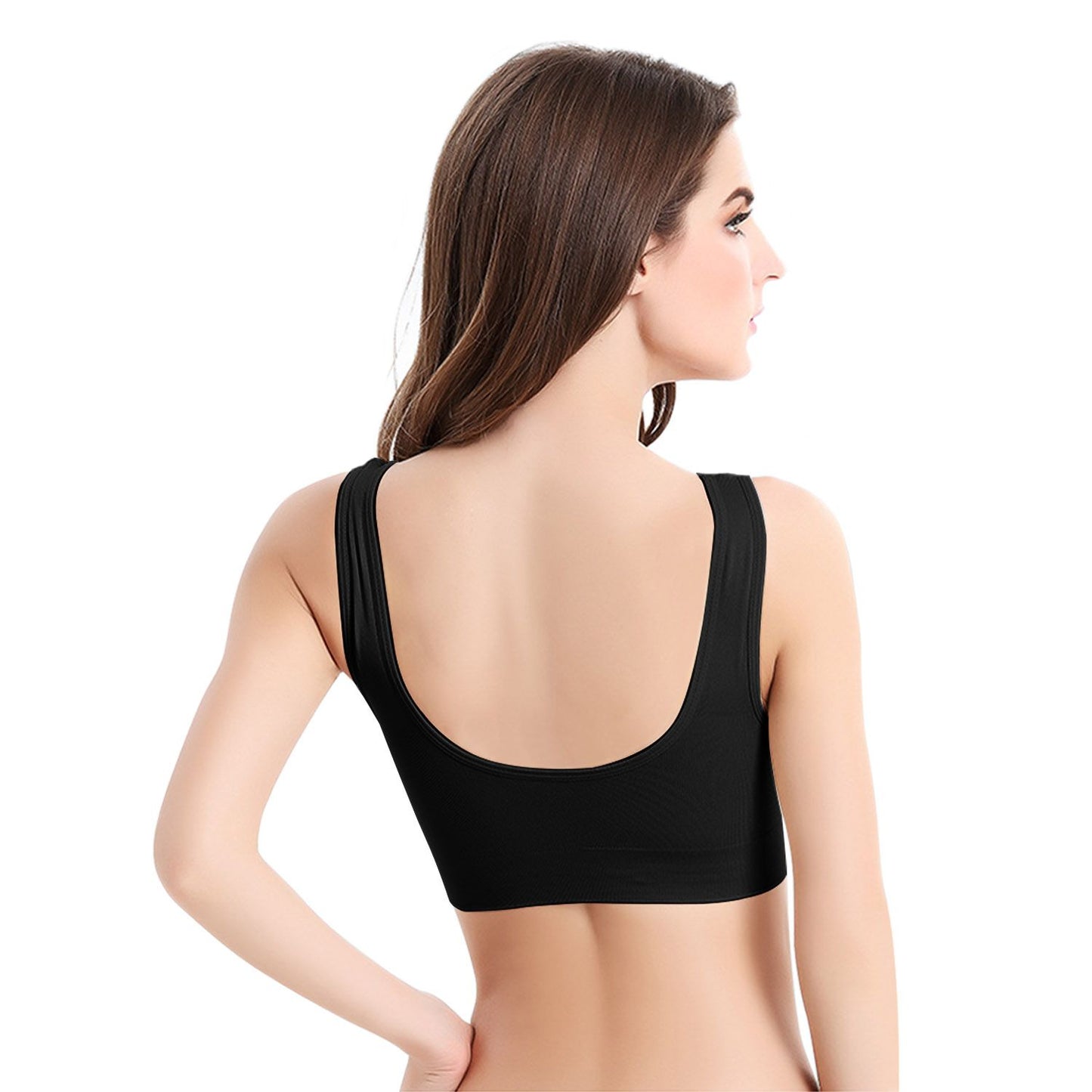 3 Pack Sport Bras For Women Seamless Wire free Bra Light Support Tank Tops For Fitness Workout Sports Yoga Sleep Wearing - Premium Tops from Doba - Just $32.50! Shop now at Handbags Specialist Headquarter