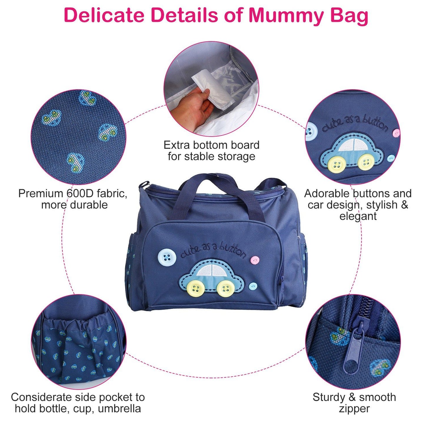 4Pcs Diaper Bag Tote Set Baby Napping Changing Bag Shoulder Mummy Bag - Premium Diaper Bags Set from Doba - Just $63.60! Shop now at Handbags Specialist Headquarter