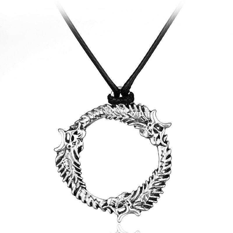 Openwork Gemstone Necklace Keychain Pendant Zinc Alloy - Premium Key chain from Doba - Just $15.05! Shop now at Handbags Specialist Headquarter