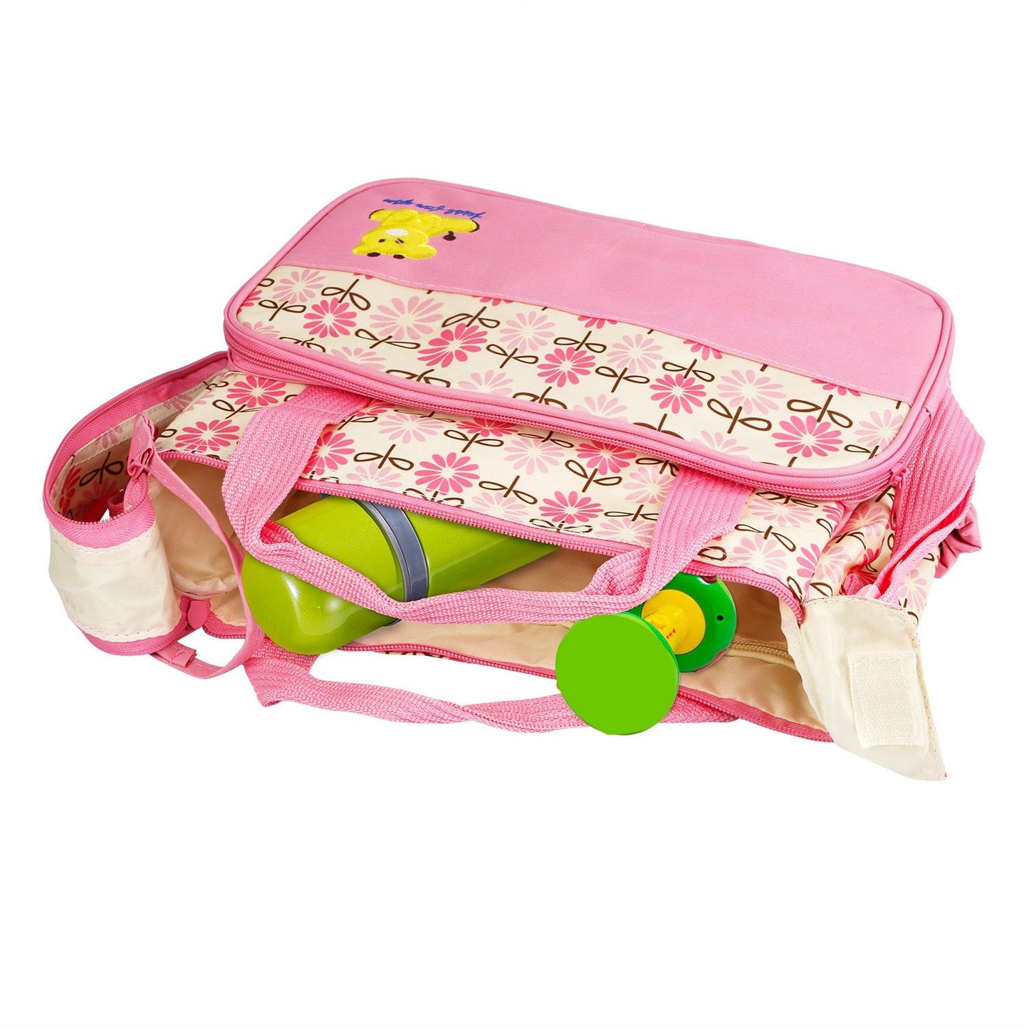 5PCS Baby Nappy Diaper Bags Set Mummy Diaper Shoulder Bags w/ Nappy Changing Pad Insulated Pockets Travel Tote Bags - Premium Tote Bags from Doba - Just $70.62! Shop now at Handbags Specialist Headquarter
