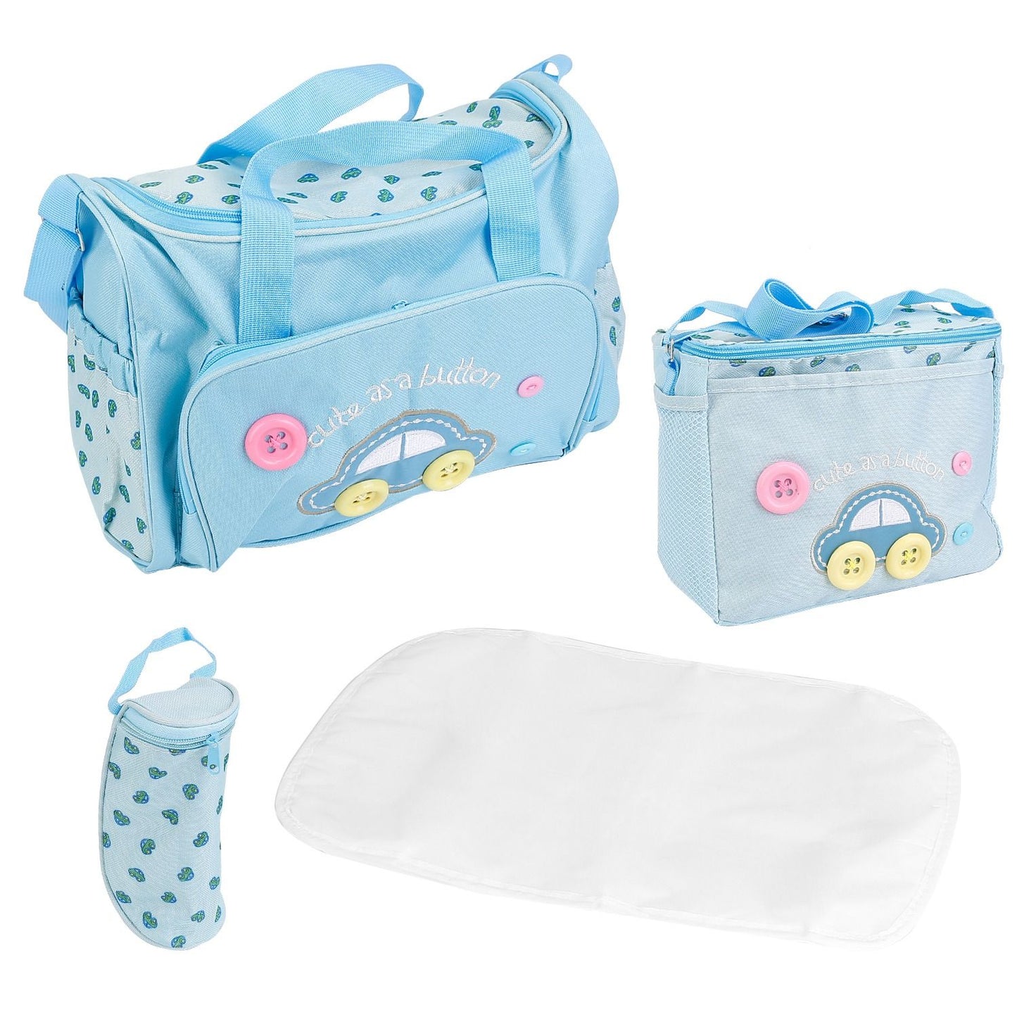 4Pcs Diaper Bag Tote Set Baby Napping Changing Bag Shoulder Mummy Bag with Diaper Changing Pad - Premium Diaper Bags Set from Doba - Just $79.65! Shop now at Handbags Specialist Headquarter