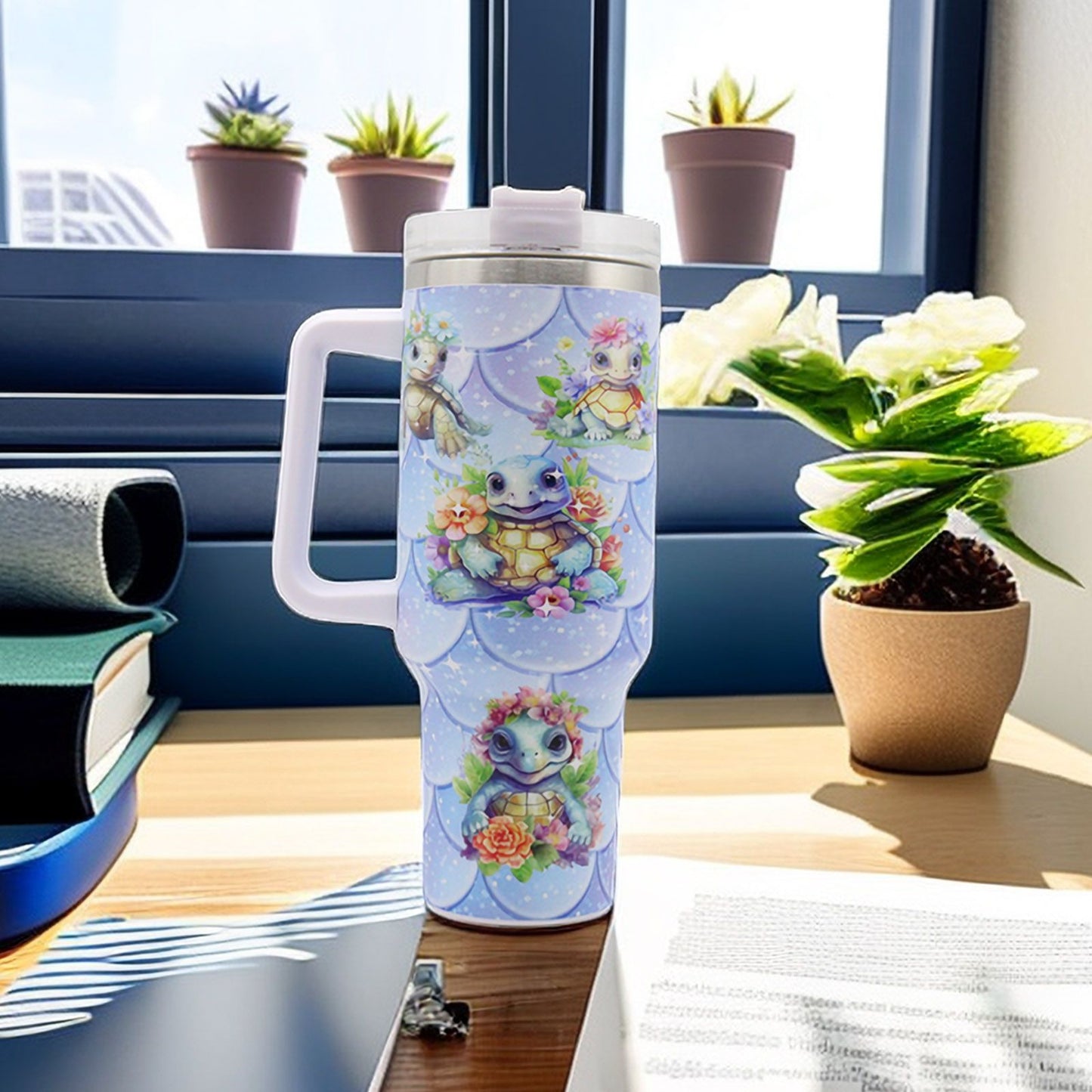 1pc 40oz Water Bottles,5D Little Turtle Series Tumbler,Large Capacity Stainless Steel Tumbler Insulation Cup With Lid And Straw For Women,Camping,Driving,skiing,Thermocoolers.Best Gift - Premium Water Bottles from Doba - Just $31.60! Shop now at Handbags Specialist Headquarter