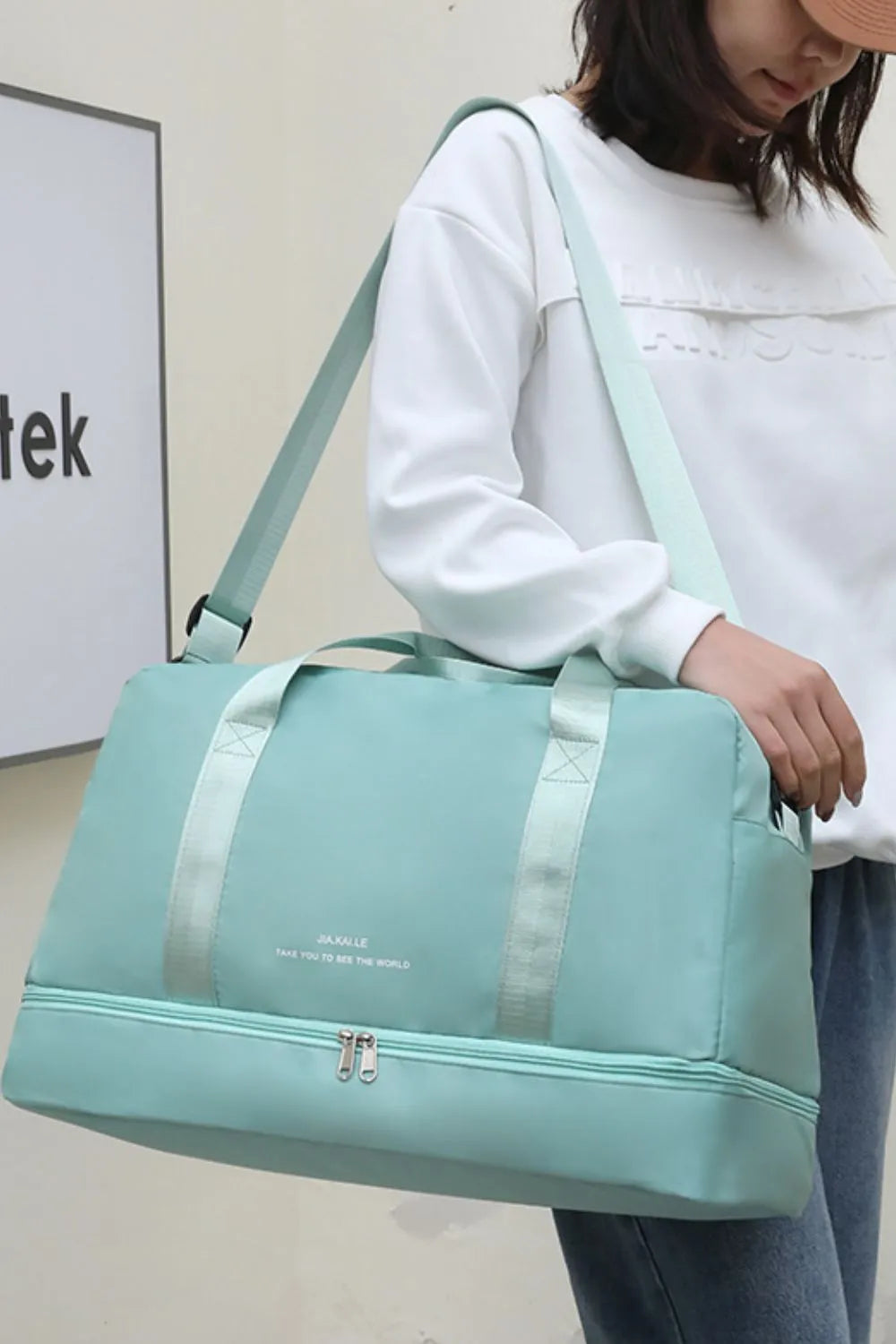 Nylon Dry and Wet Separation Travel Bag - Premium travel-bag from Trendsi - Just $39.99! Shop now at Handbags Specialist Headquarter