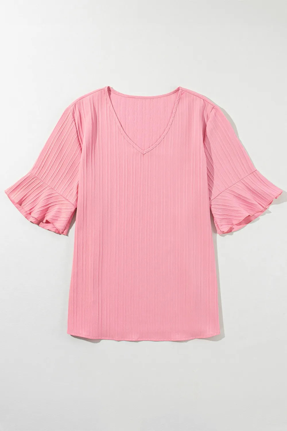 Plus Size V-Neck Half Sleeve Blouse - Premium Plus Size Shirts from Trendsi - Just $13.72! Shop now at Handbags Specialist Headquarter