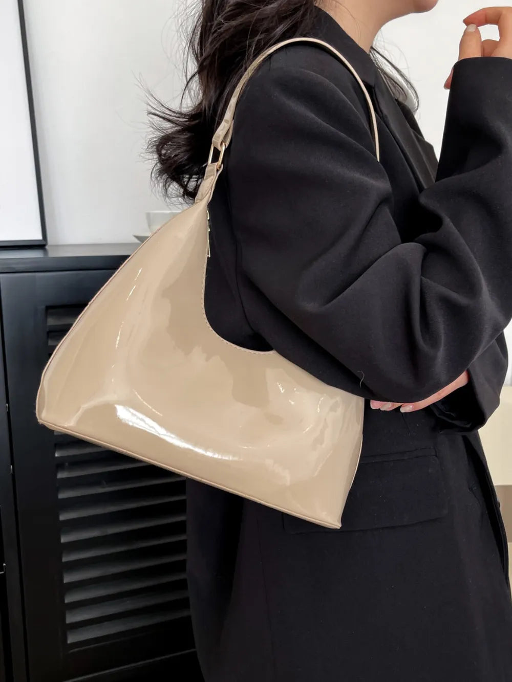 Mirror Surface Shoulder Bag - Premium Tote Bag from Trendsi - Just $39.99! Shop now at Handbags Specialist Headquarter