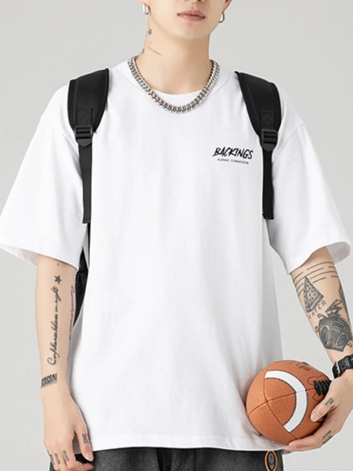 Men's Full Size Round Neck Half Sleeve T-Shirt Plus Size - Premium Men's T Shirt from Trendsi - Just $29.64! Shop now at Handbags Specialist Headquarter