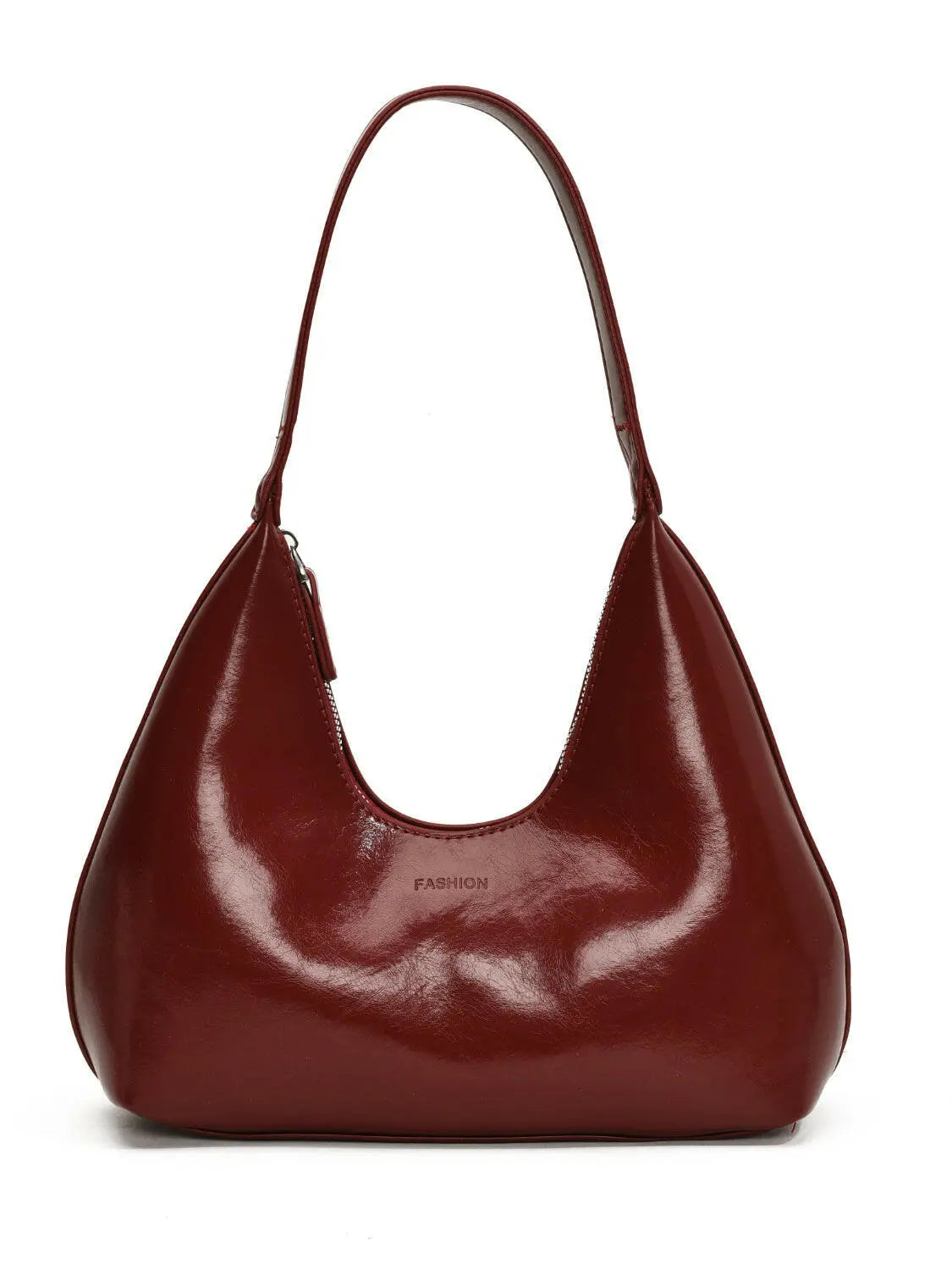PU Leather Moon Shape Shoulder Bag.
