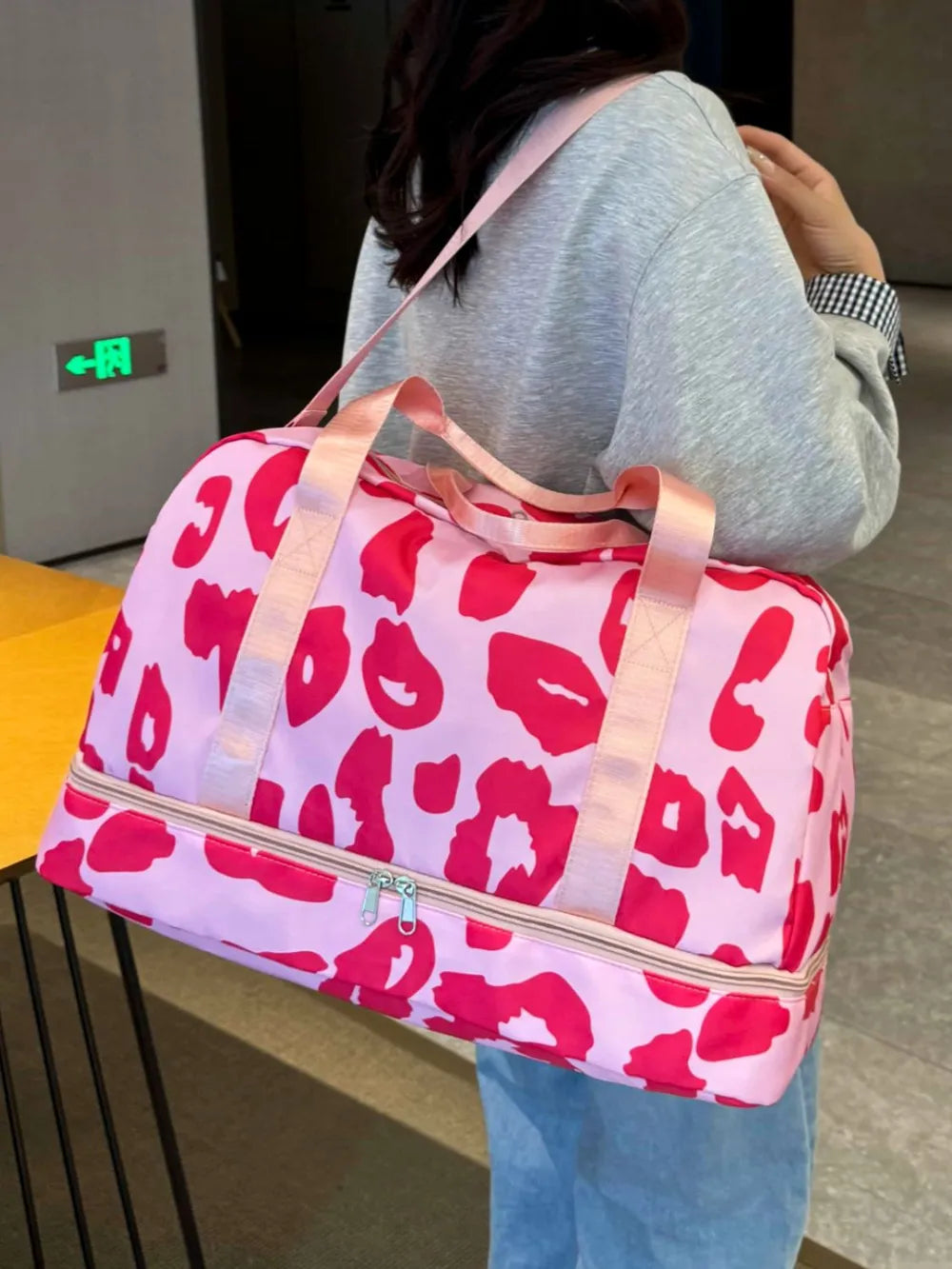Oxford Cloth Leopard Travel Bag - Premium travel-bag from Trendsi - Just $39.99! Shop now at Handbags Specialist Headquarter