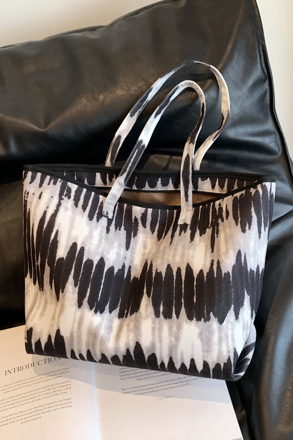 Printed PU Leather Tote Bag - Premium Tote Bag from Trendsi - Just $36.99! Shop now at Handbags Specialist Headquarter