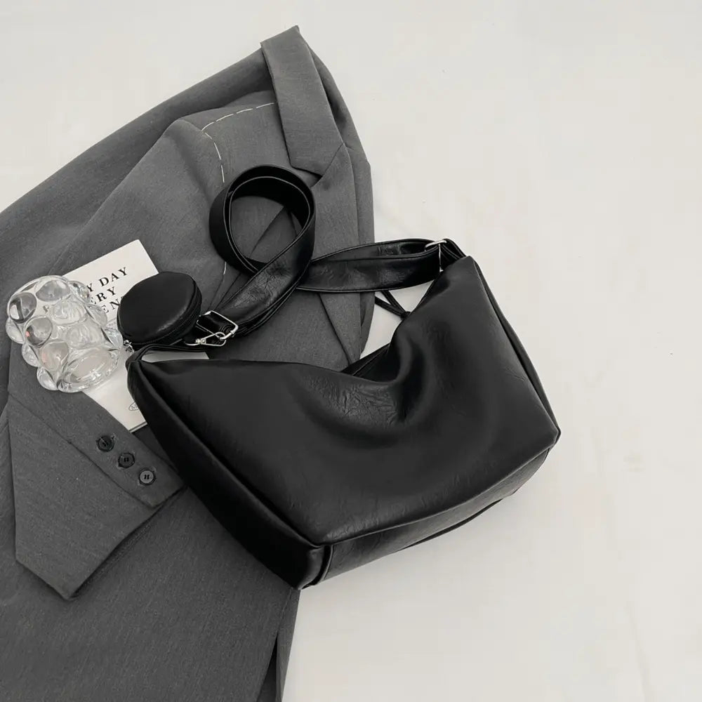 PU Leather Crossbody Bag with Small Purse - Premium handbags from Trendsi - Just $28.99! Shop now at Handbags Specialist Headquarter