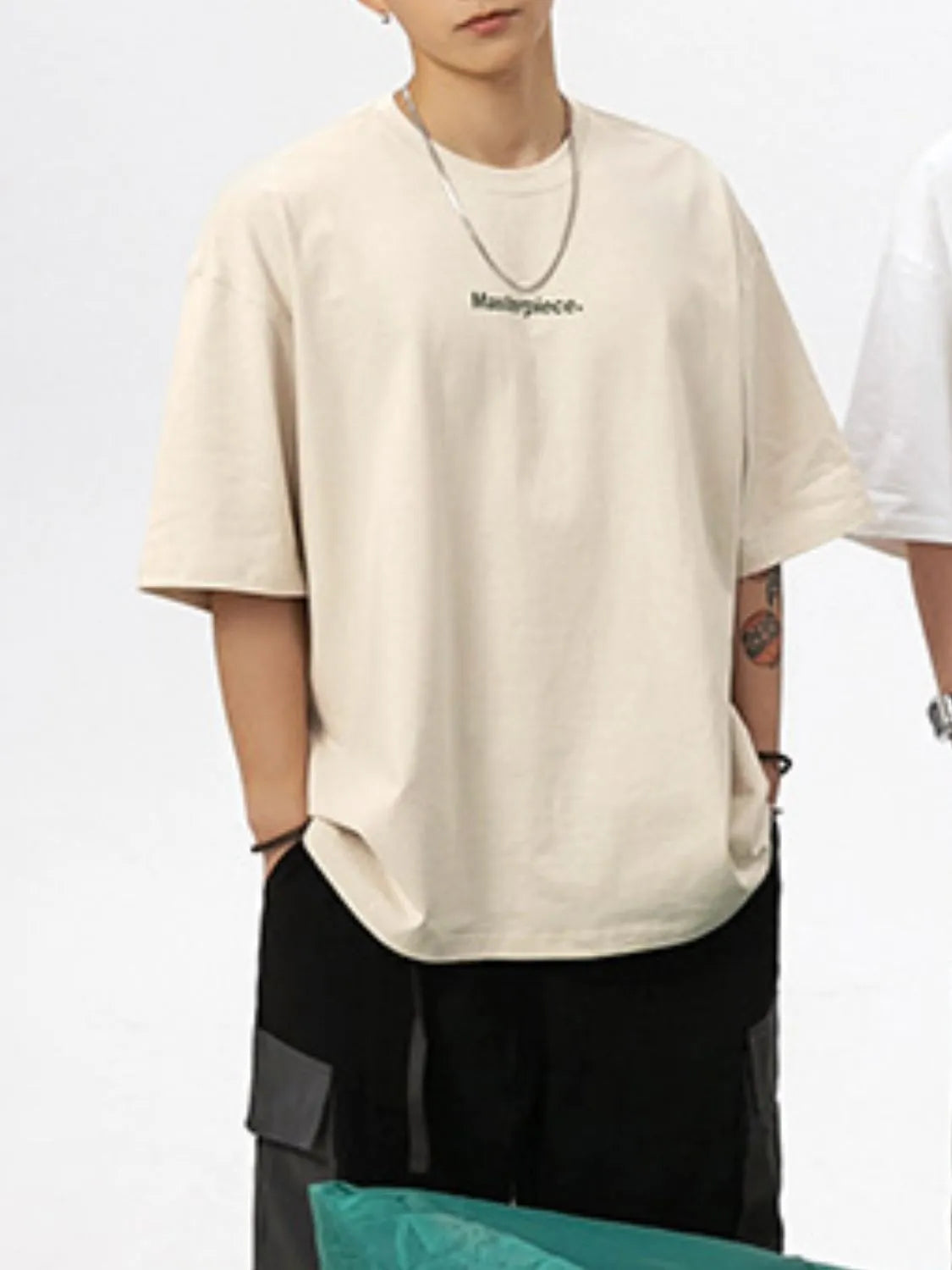 Men's Plus Size Round Neck Half Sleeve T-Shirt - Premium Men's T-Shirt from Trendsi - Just $25.99! Shop now at Handbags Specialist Headquarter